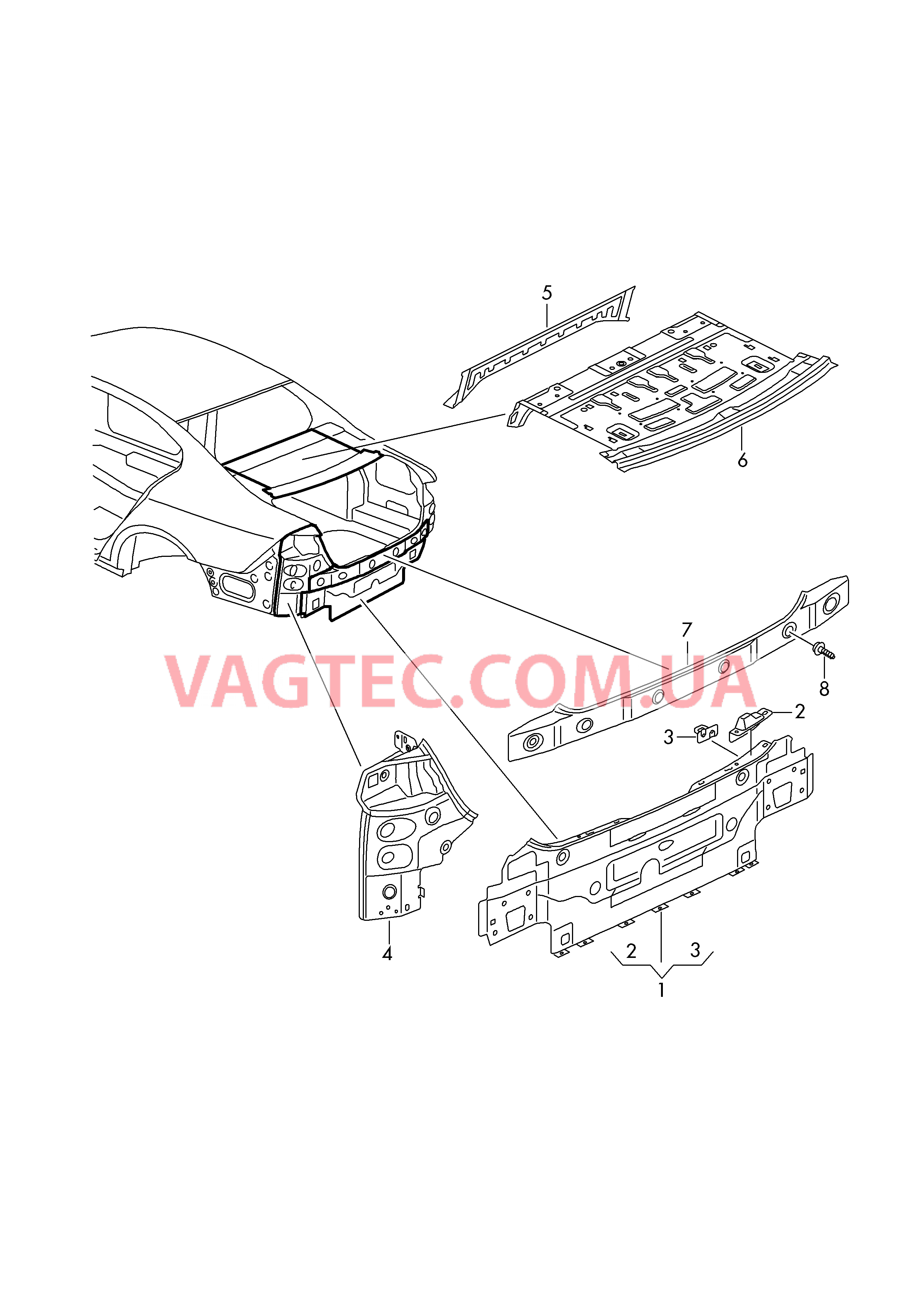 Cтенка задняя Задняя панель  для VOLKSWAGEN Passat 2019-1