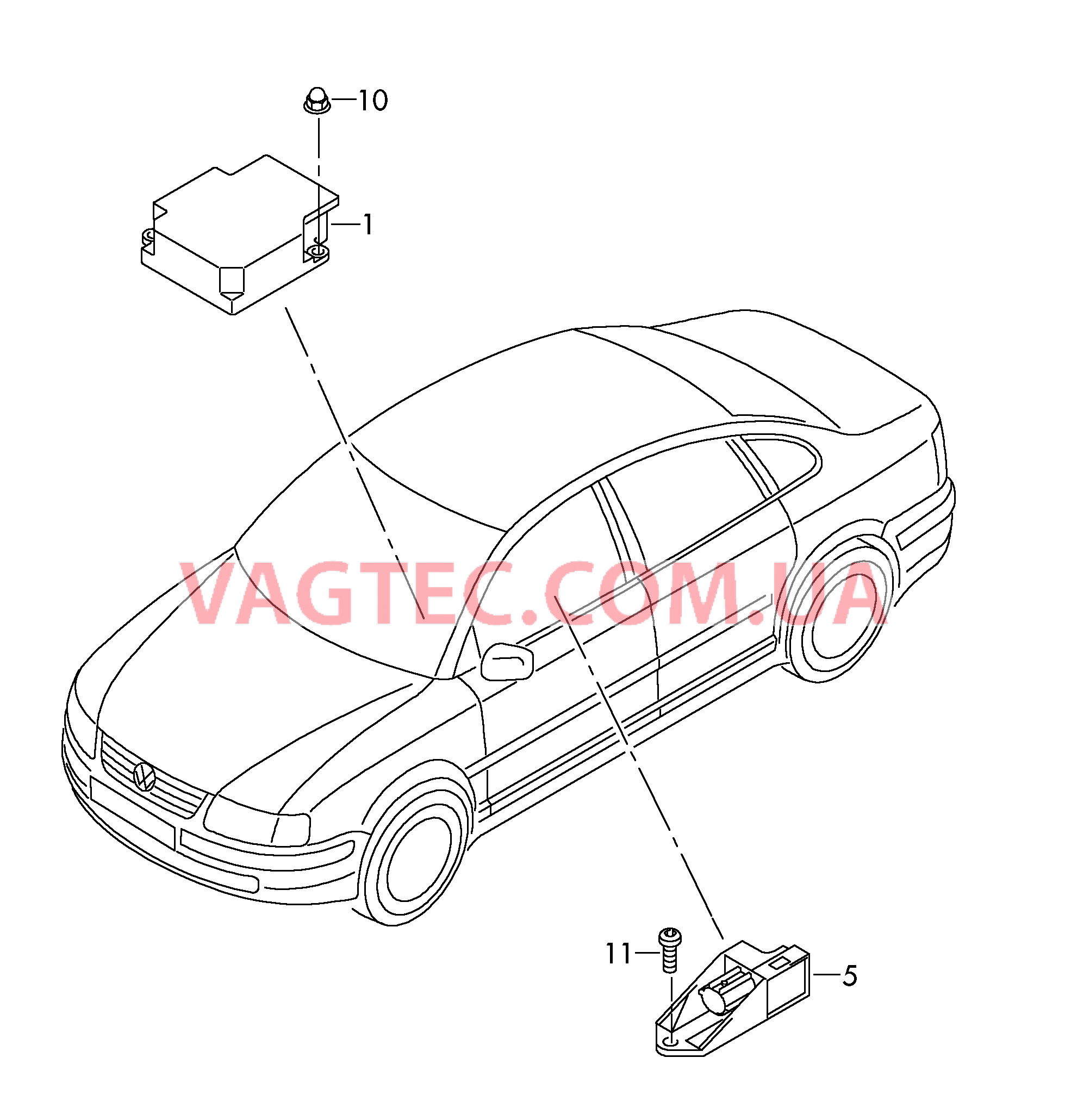 Электродетали для подуш.безоп.  для VOLKSWAGEN Passat 2002