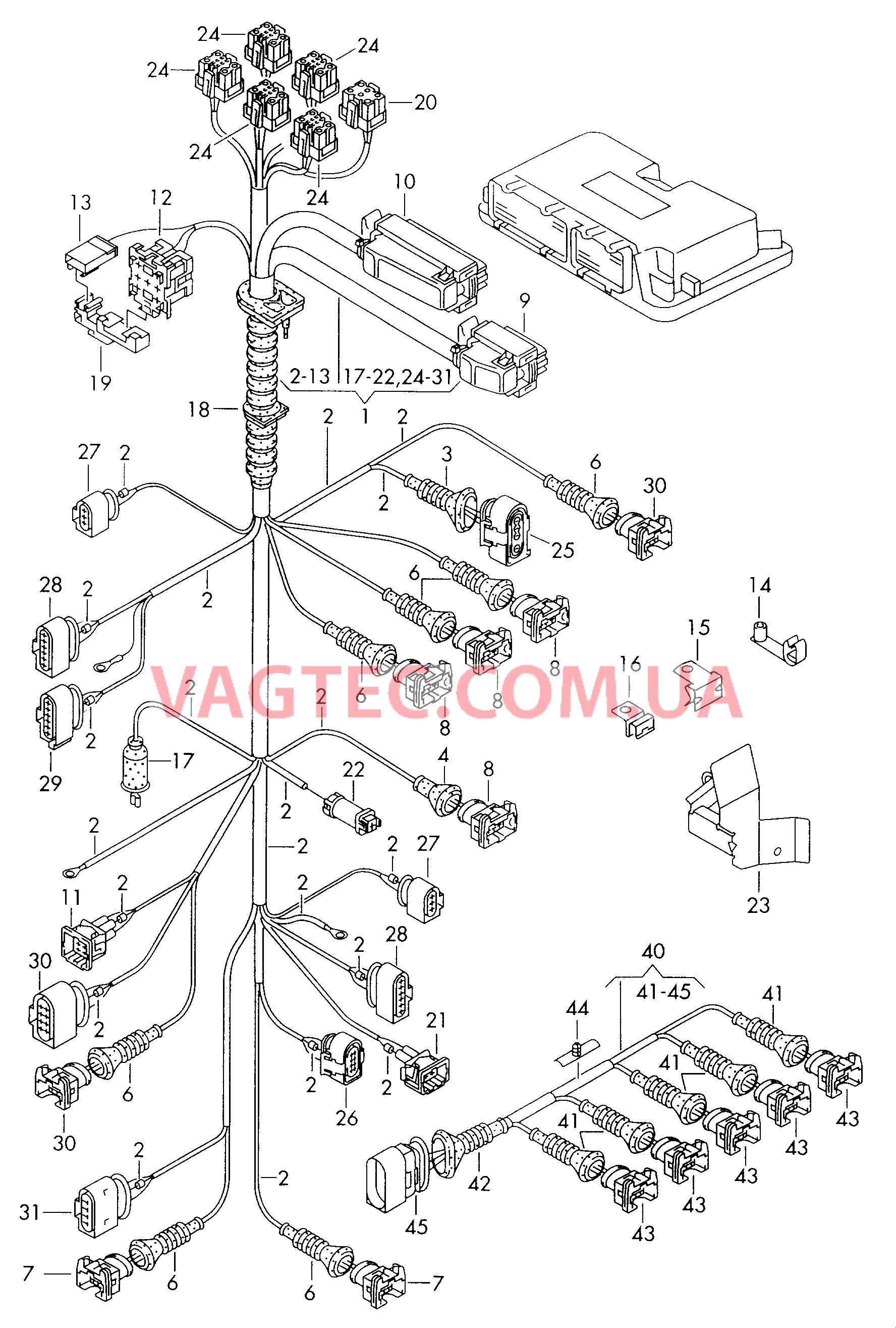 Жгут проводов для моторн. отс.  для VOLKSWAGEN Passat 2005