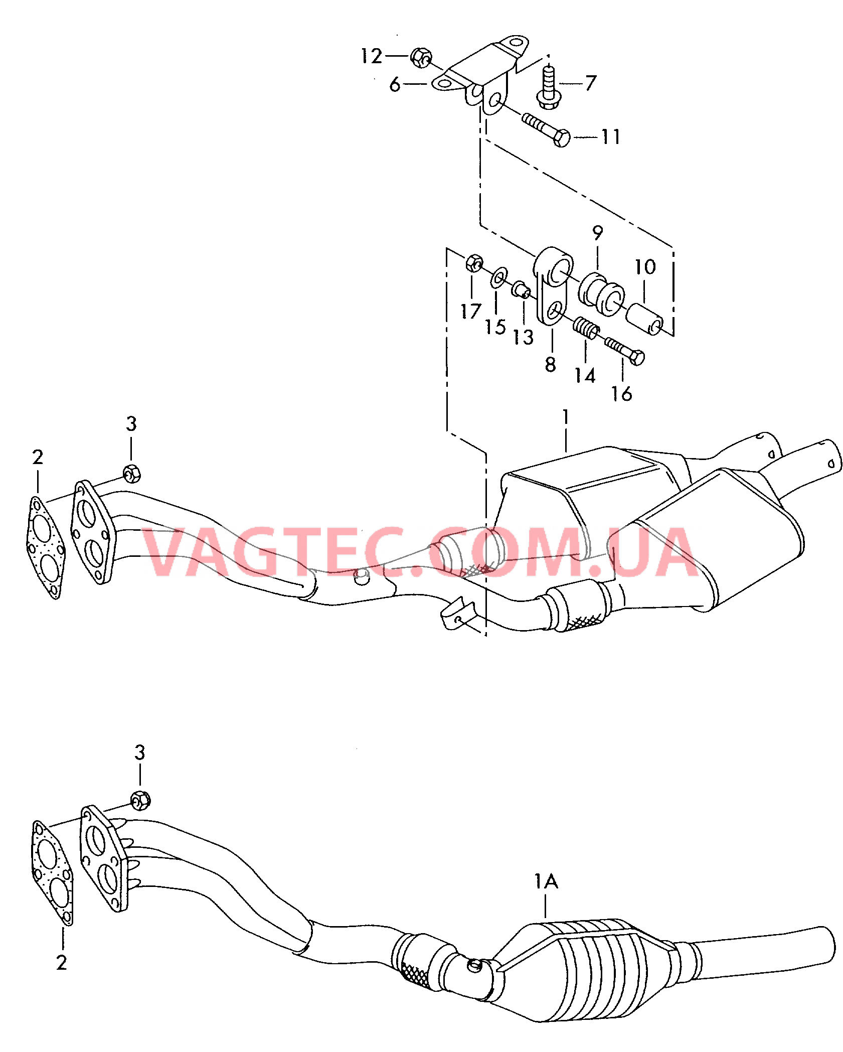 Труба выпуска ОГ с нейтрализат  для VOLKSWAGEN Passat 2000-1