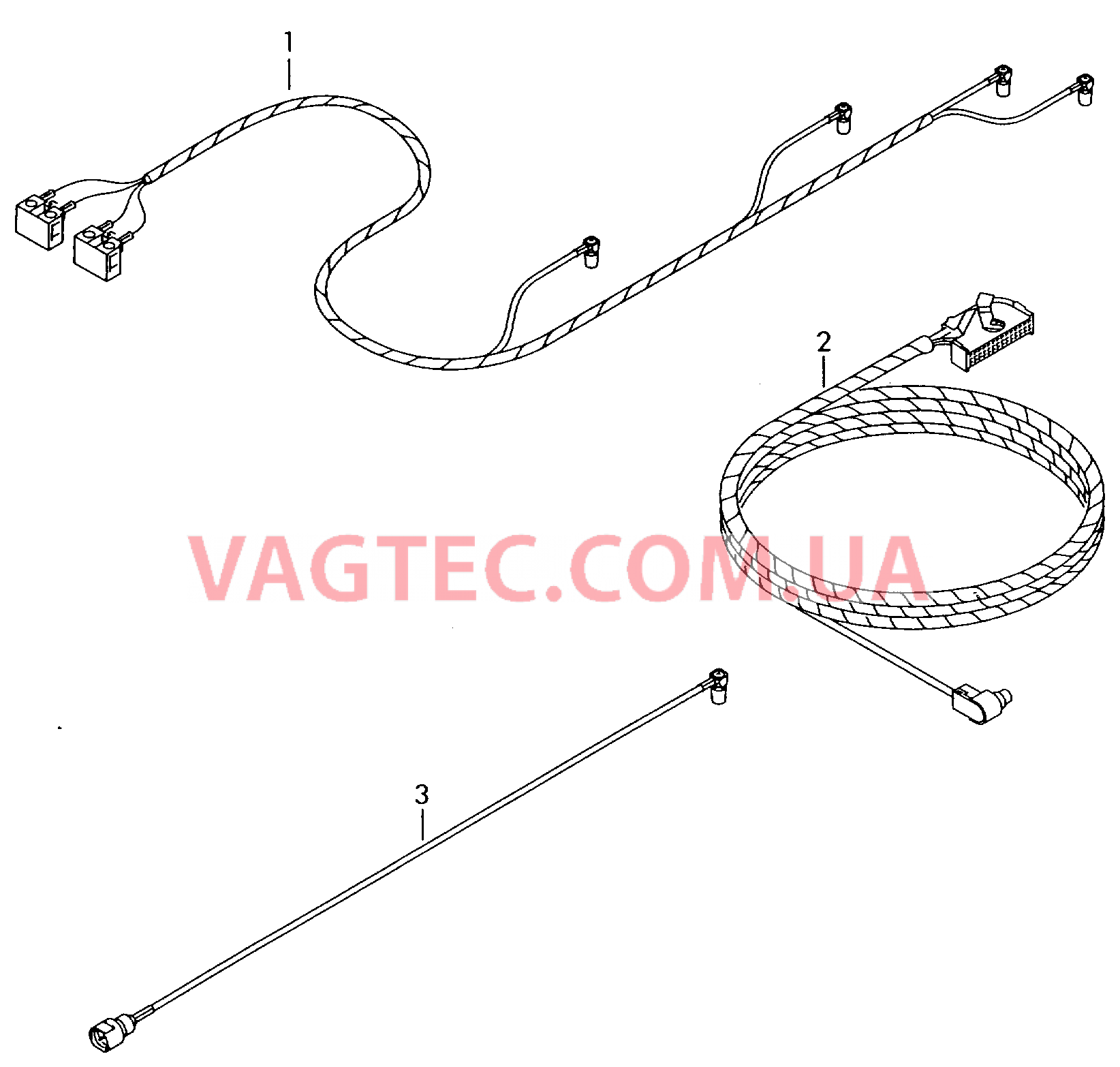 Жгут проводов системы навигации  Антенный кабель Жгут проводов для а/м с комплектом для подключения телефона         также см. иллюстрацию:  для VOLKSWAGEN Passat 2001