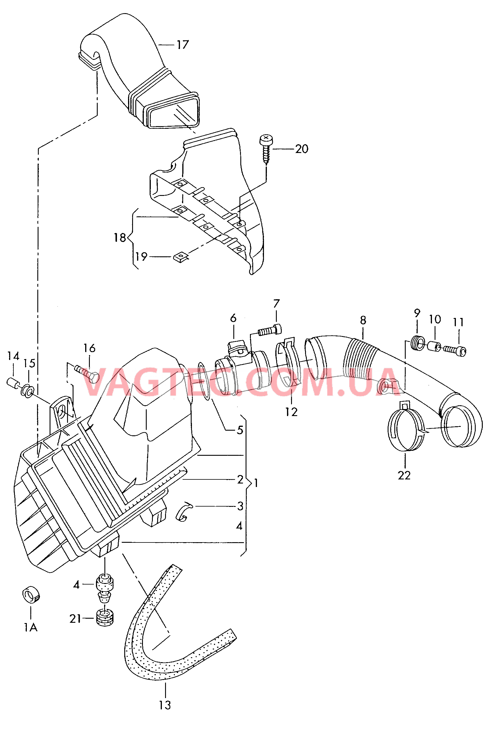 Возд. фильтр с сопутств. деталями  для VOLKSWAGEN Passat 2004