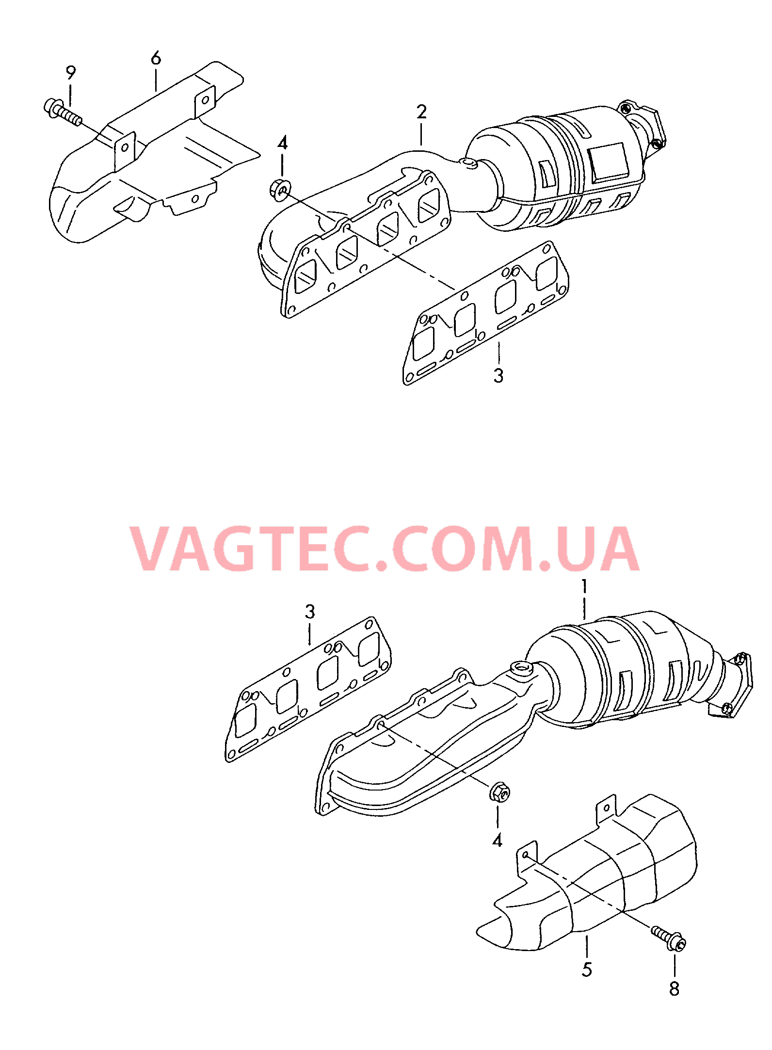 Выпускной коллектор с нейтрализатором  для VOLKSWAGEN Passat 2003