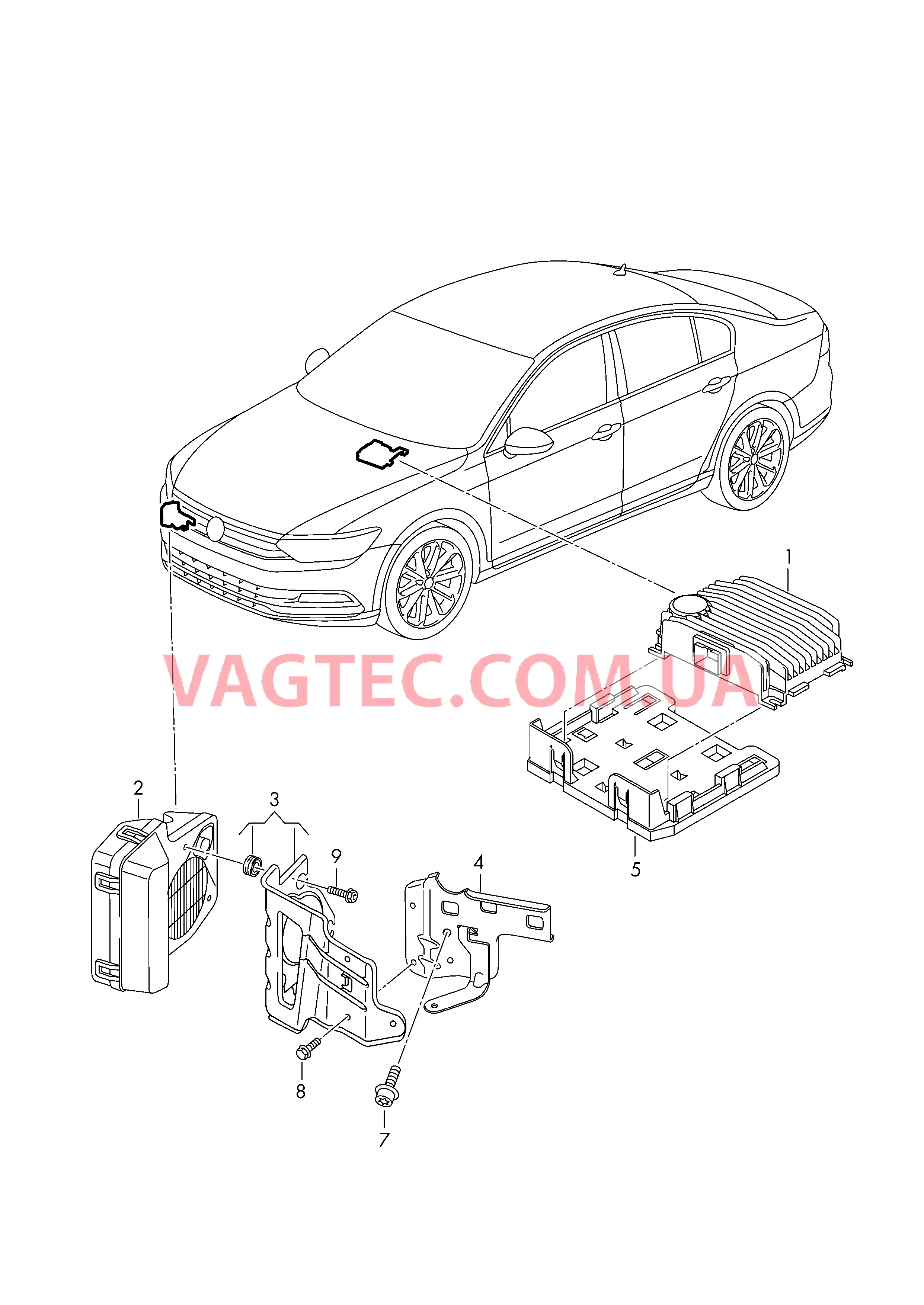 Электрические компоненты для создания шума двигателя  для VOLKSWAGEN Passat 2015-2