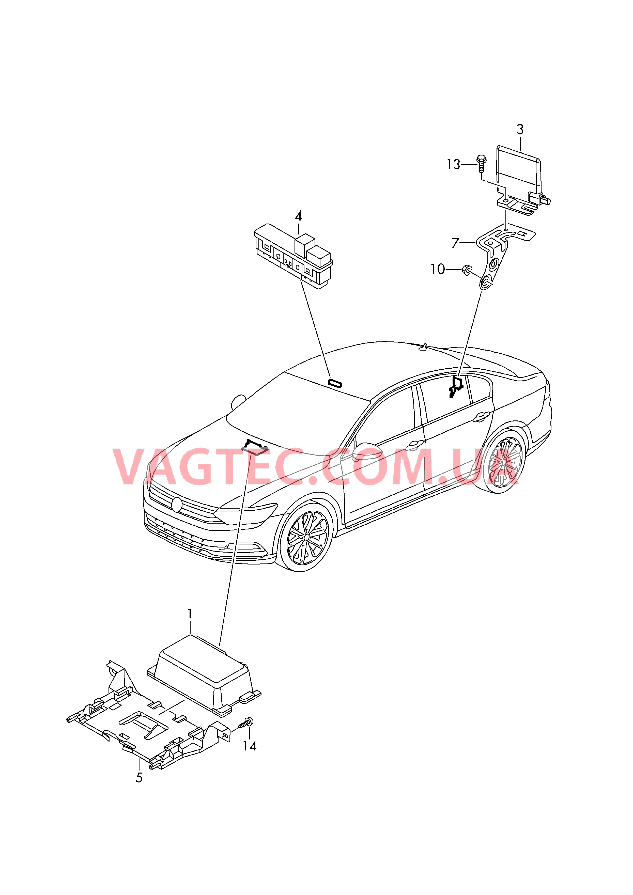 Блок управления онлайн-сервисов   D             >> - 07.11.2016 для VOLKSWAGEN Passat 2019-1