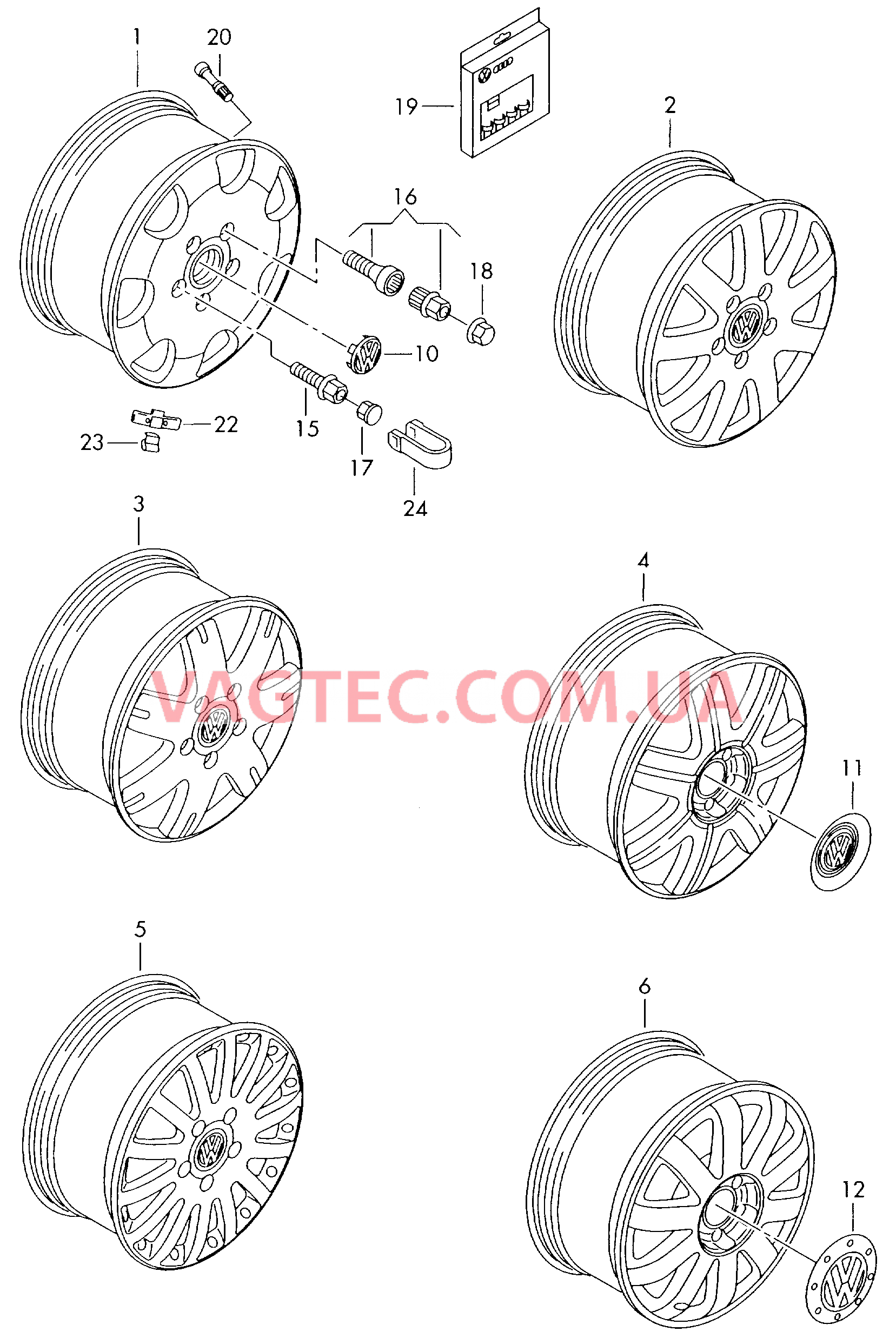 Алюминиевый диск Колпак колеса  для VOLKSWAGEN Passat 2001