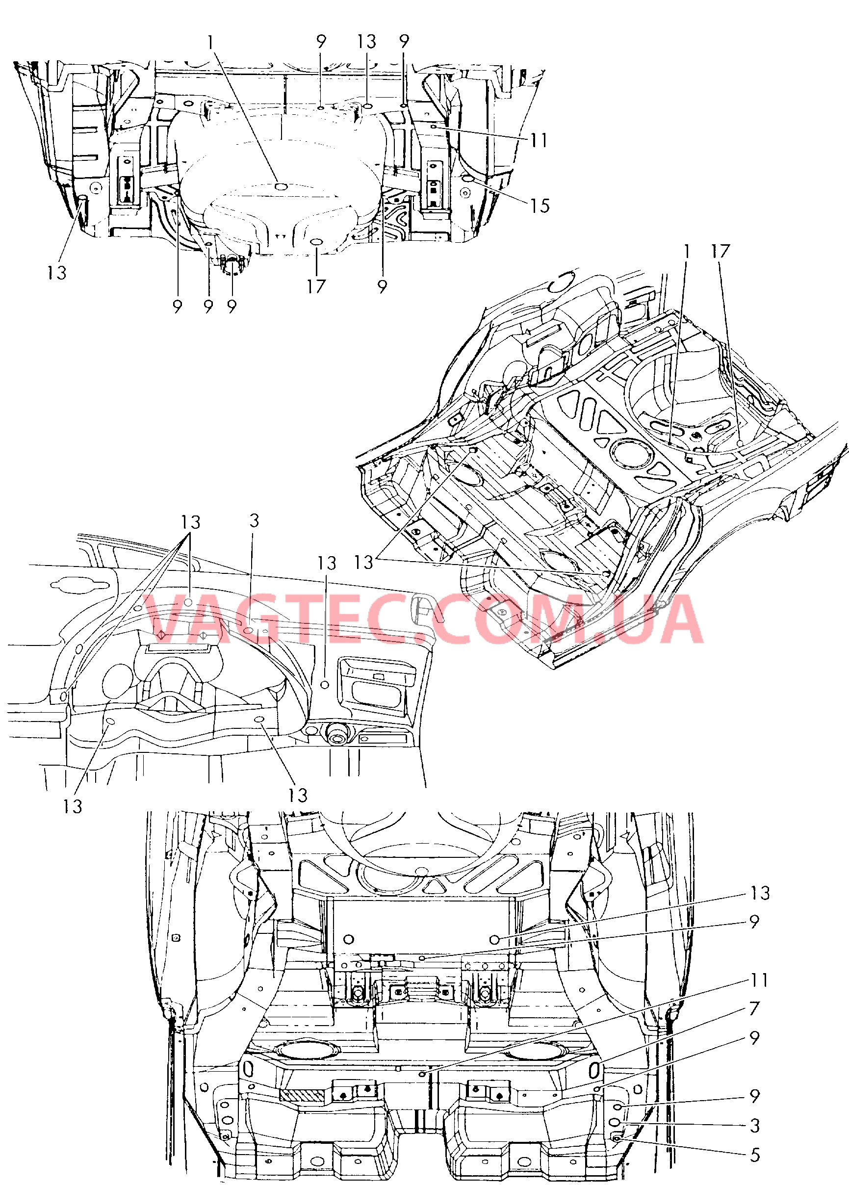 Заглушка Кузов  для VOLKSWAGEN Passat 2004