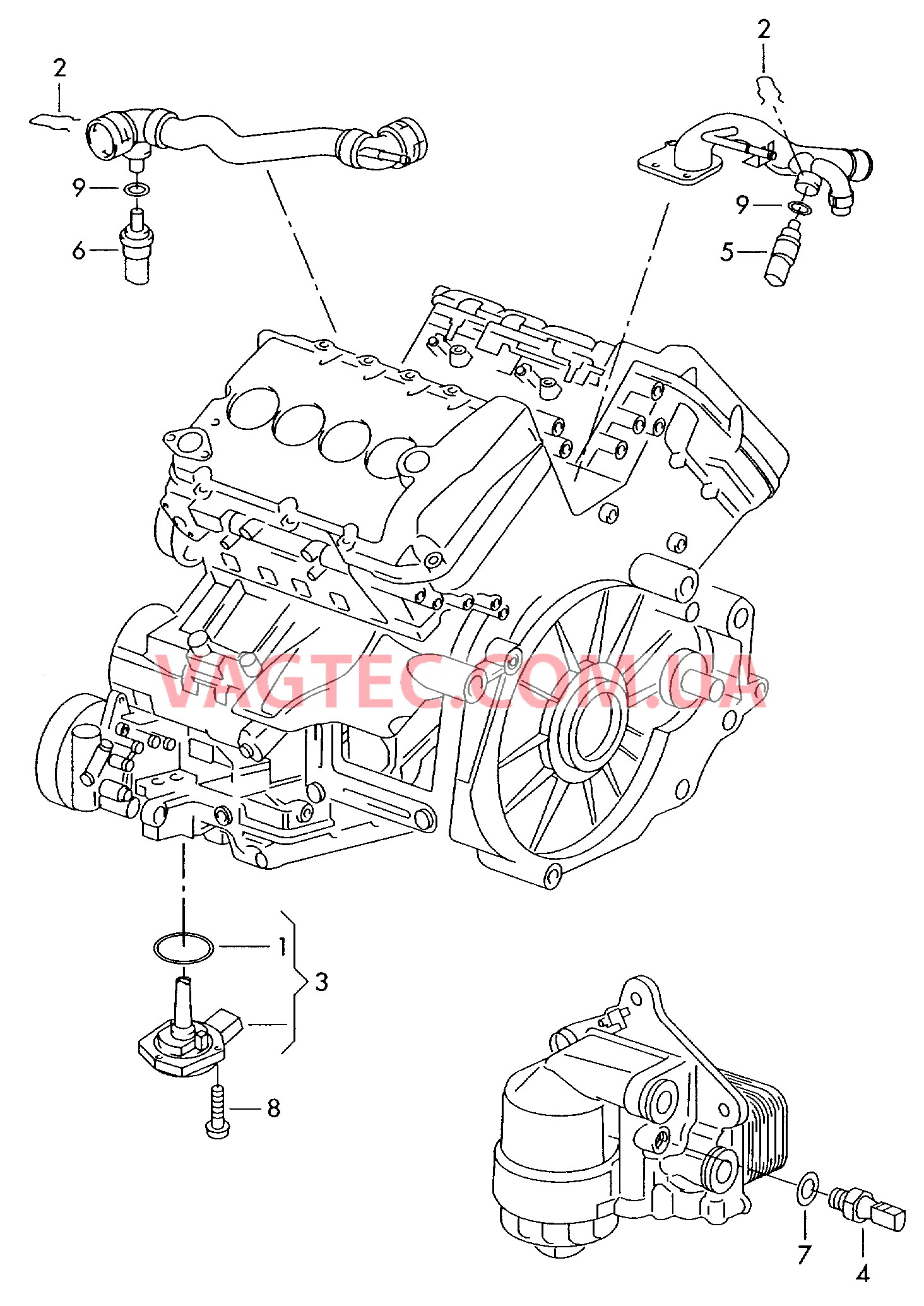 Выключатель и датчик на дв-ле  для VOLKSWAGEN Touareg 2006