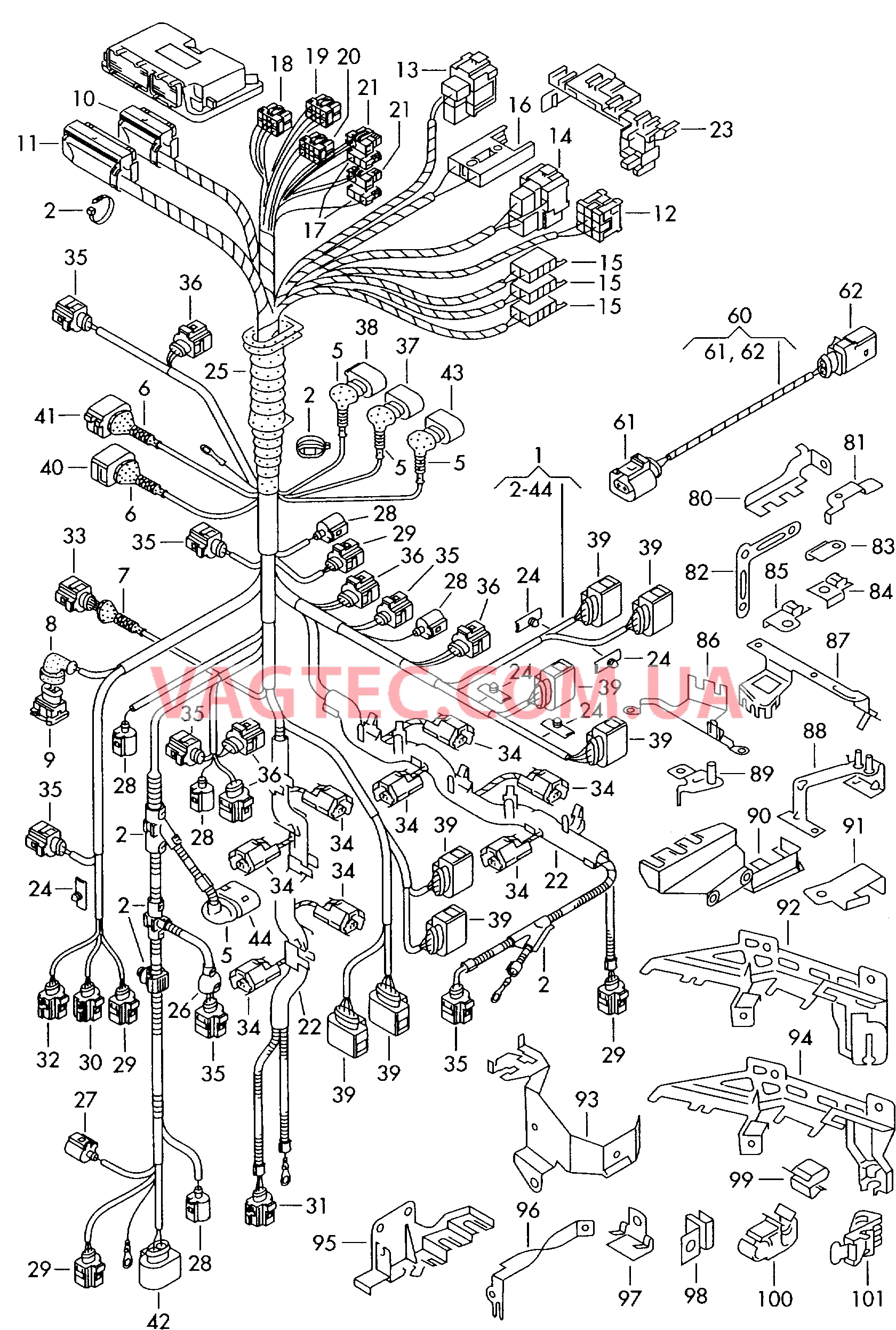 Жгут проводов для моторн. отс. Кабель-адаптер Термостат  для VOLKSWAGEN Passat 2003