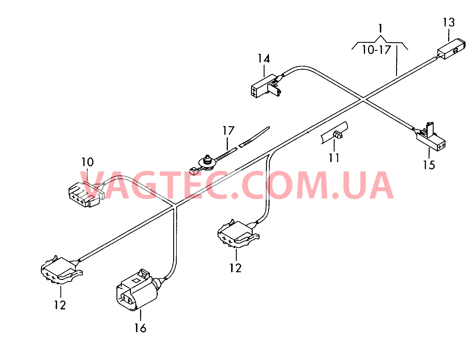 Жгут проводов двери багажного отсека  для VOLKSWAGEN Passat 2006