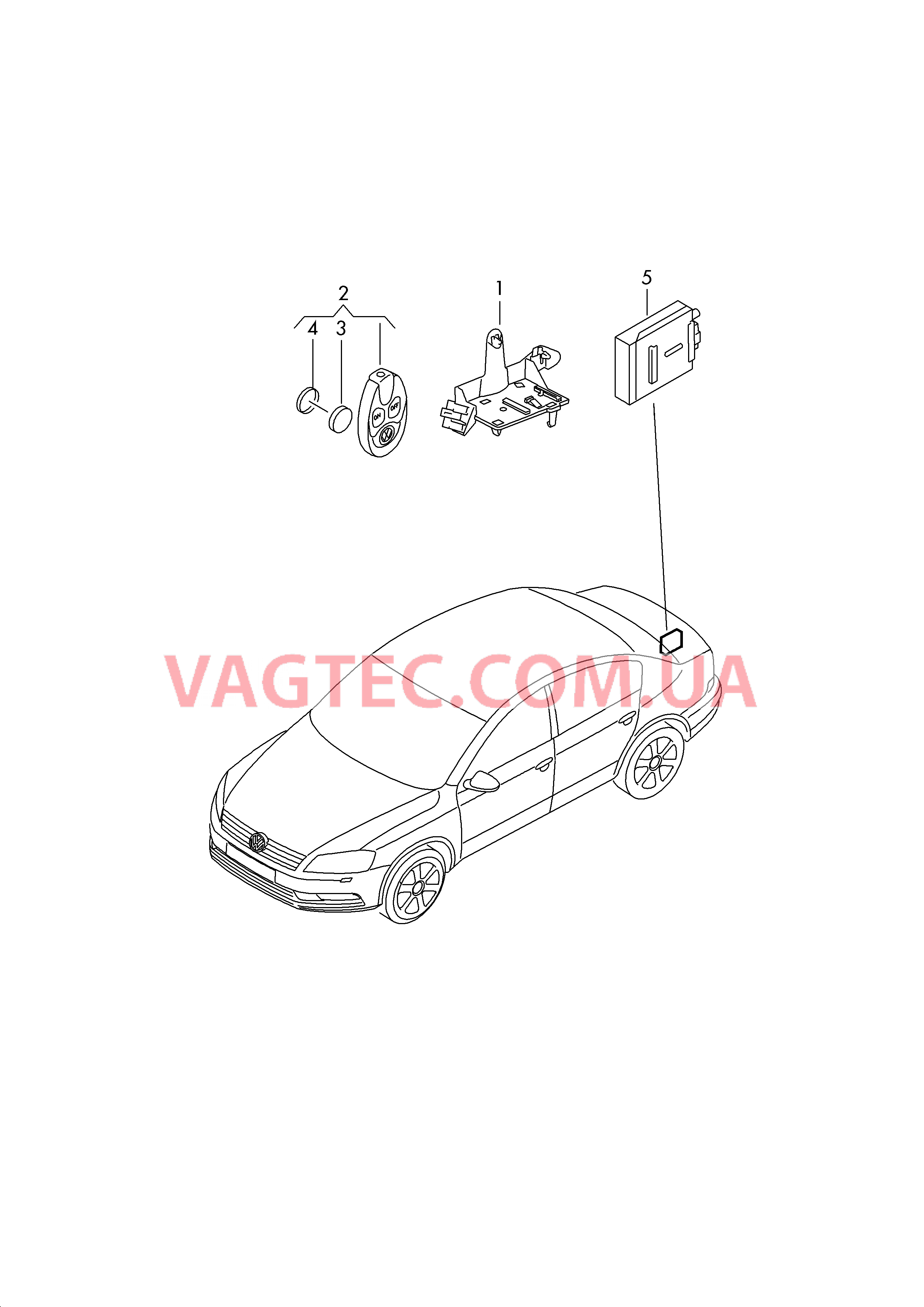 Детали электрич. для автономного отопителя с радиоуправл.  для VOLKSWAGEN Passat 2013-1