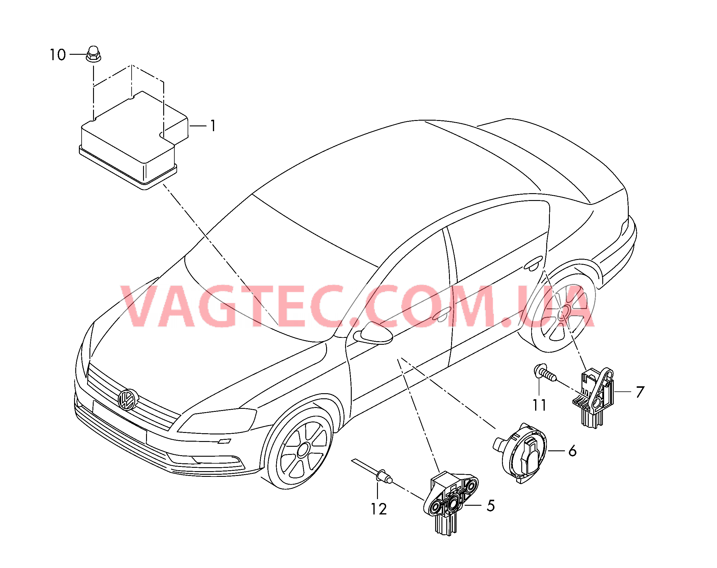 Электродетали для подуш.безоп.  D             >> - 20.01.2013 для VOLKSWAGEN Passat 2013-1