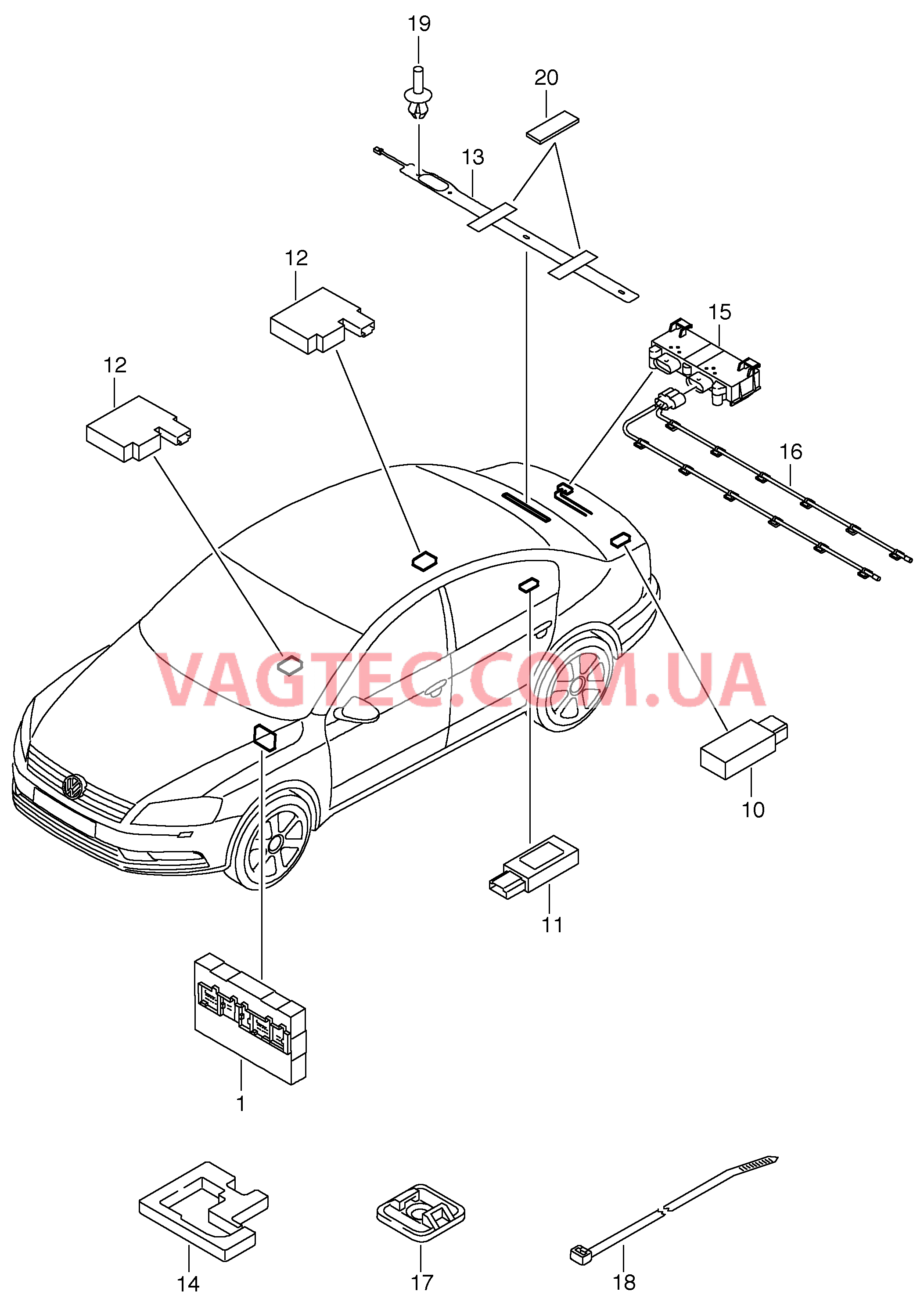 Cписок стартеров для а/м без режима Cтарт-стоп .  для VOLKSWAGEN Passat 2015-1