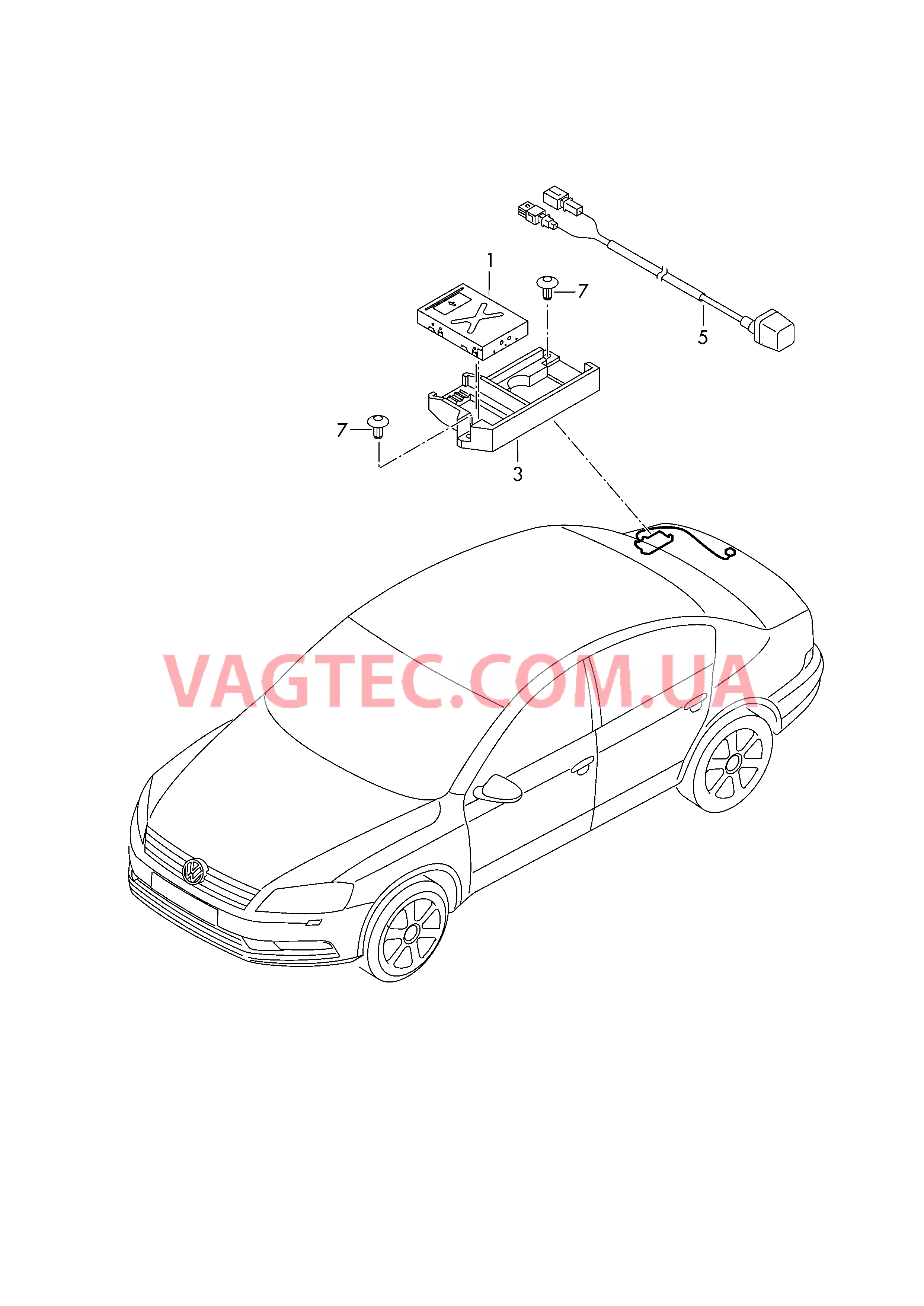 Камера заднего вида  для VOLKSWAGEN Passat 2015-1