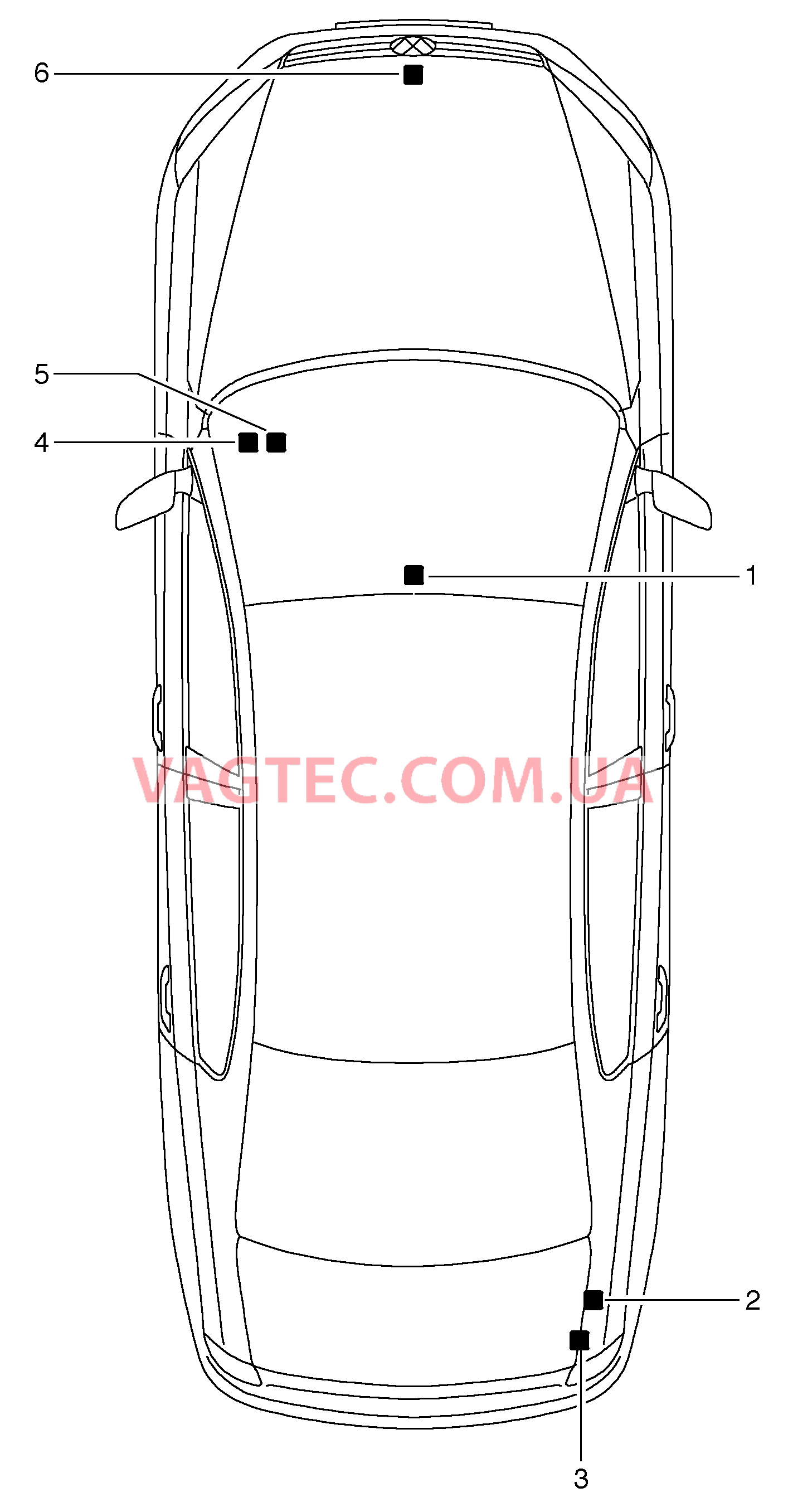 Cписок применения Вспомогат.система для водителя  для VOLKSWAGEN Passat 2013-1