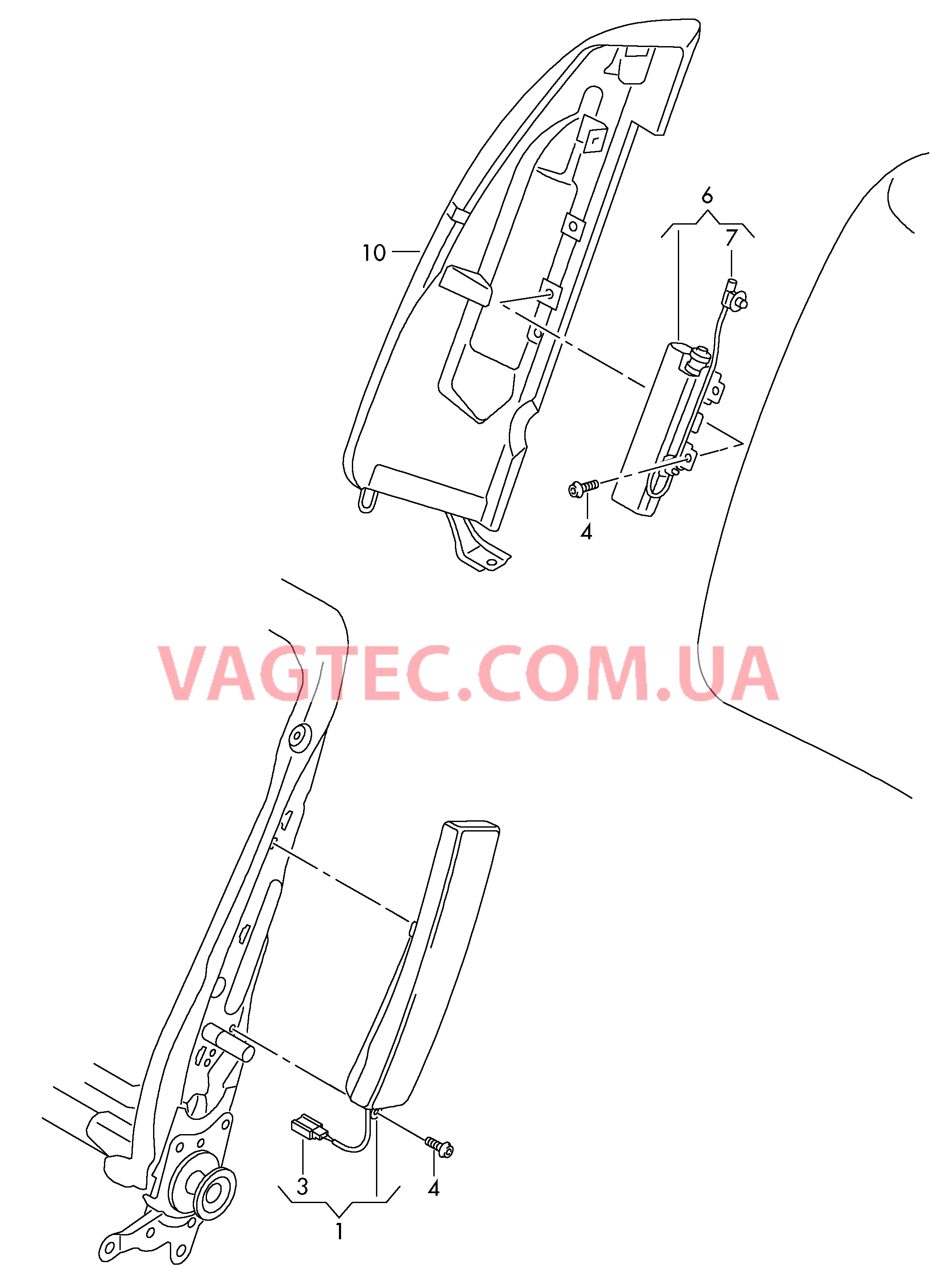 Модуль боковой подушки безоп.  для VOLKSWAGEN Passat 2013-1