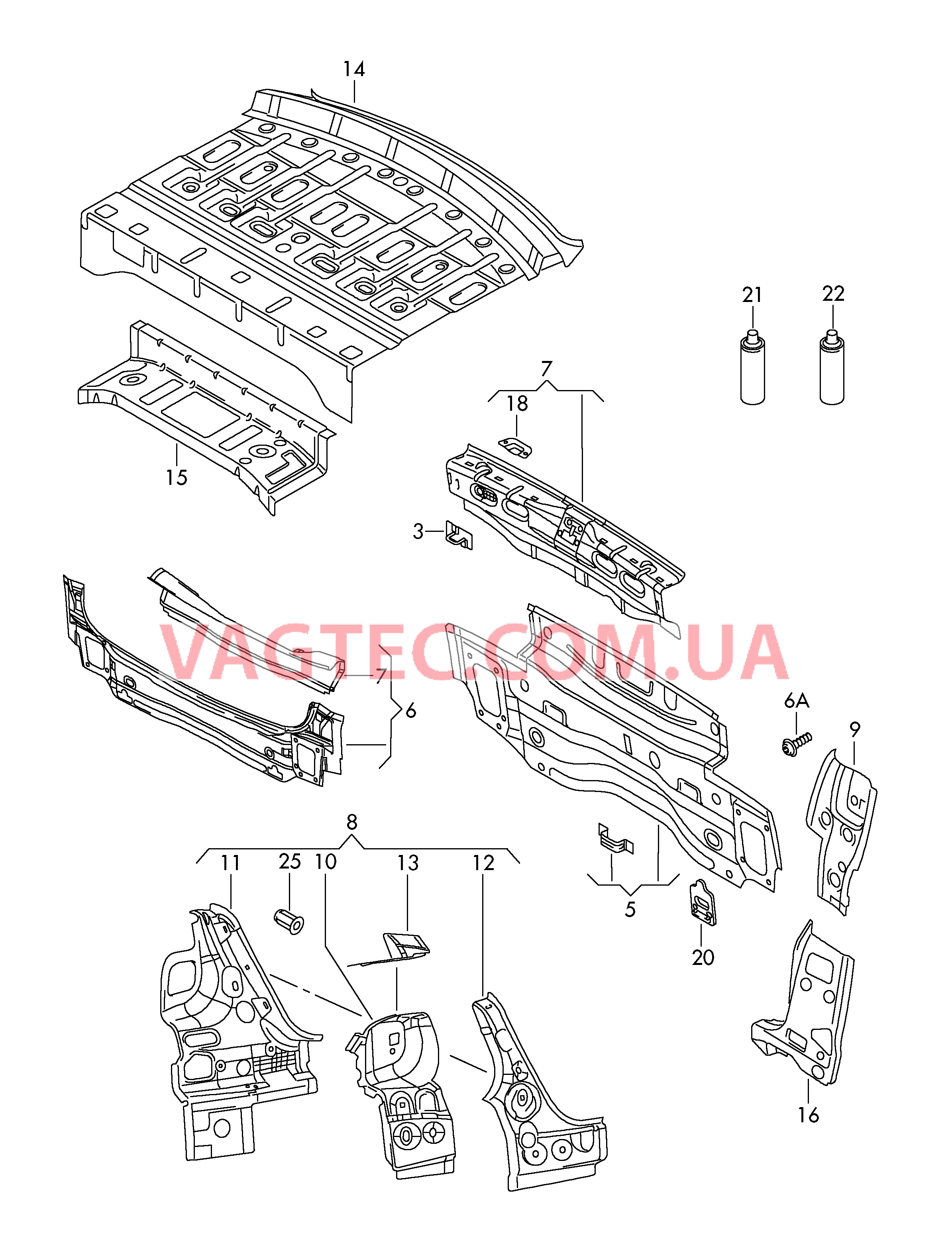 Cтенка задняя Задняя панель  для VOLKSWAGEN Passat 2014-1