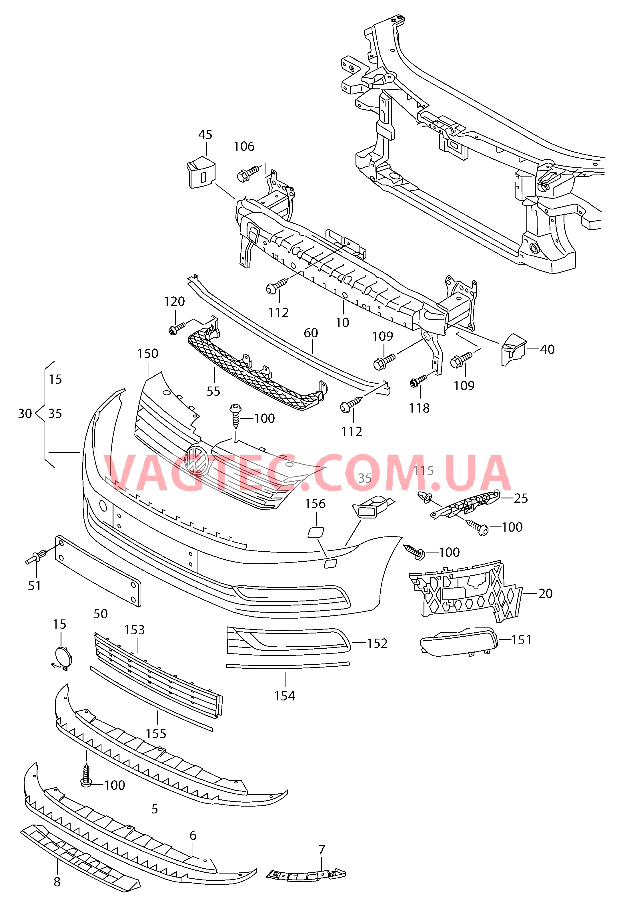 Бампер  для VOLKSWAGEN Passat 2013-1