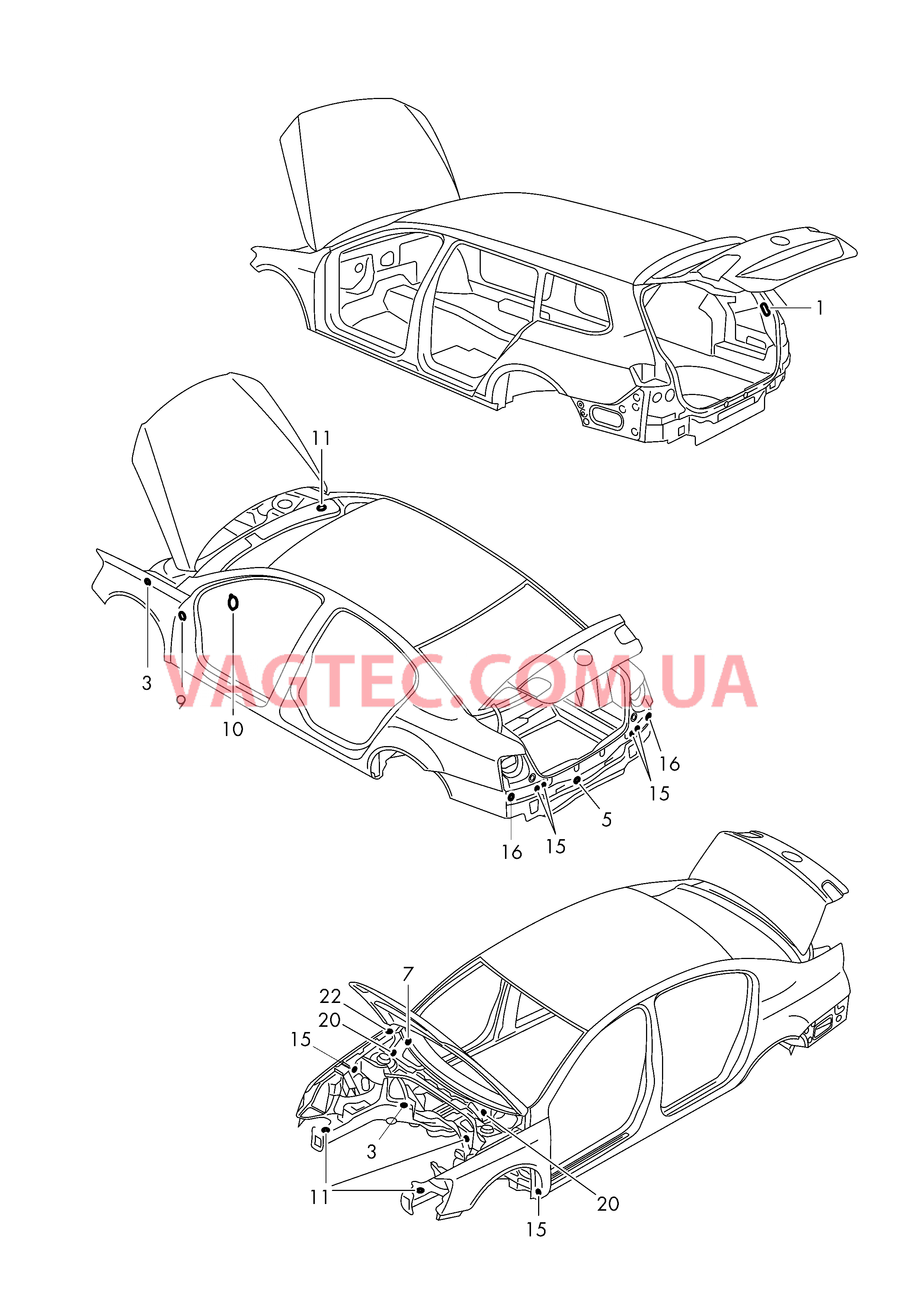 Заглушка Кузов  для VOLKSWAGEN Passat 2014-1