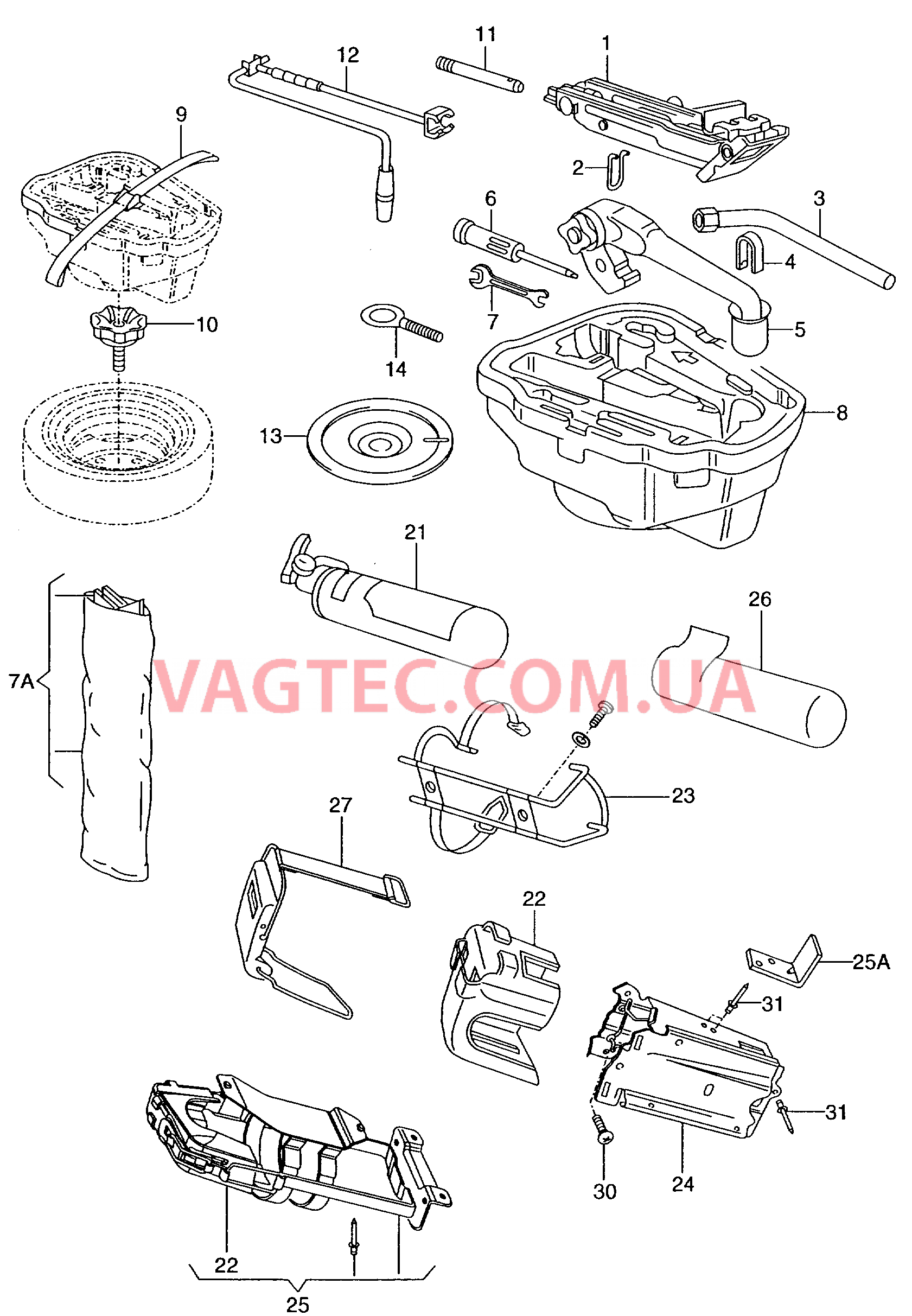 Огнетушители  для VOLKSWAGEN Passat 2007