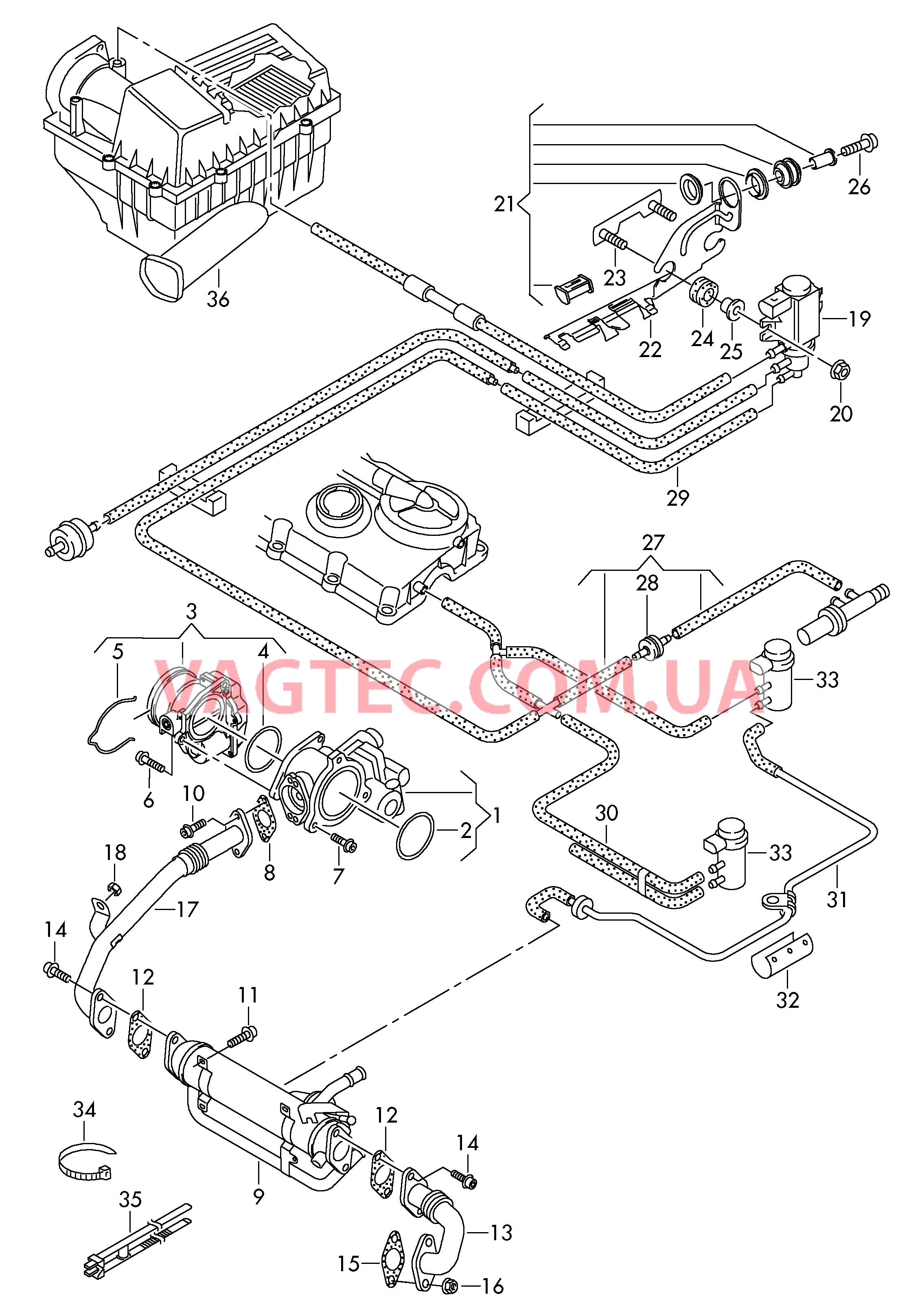 Рециркуляция ОГ  для VOLKSWAGEN Passat 2006