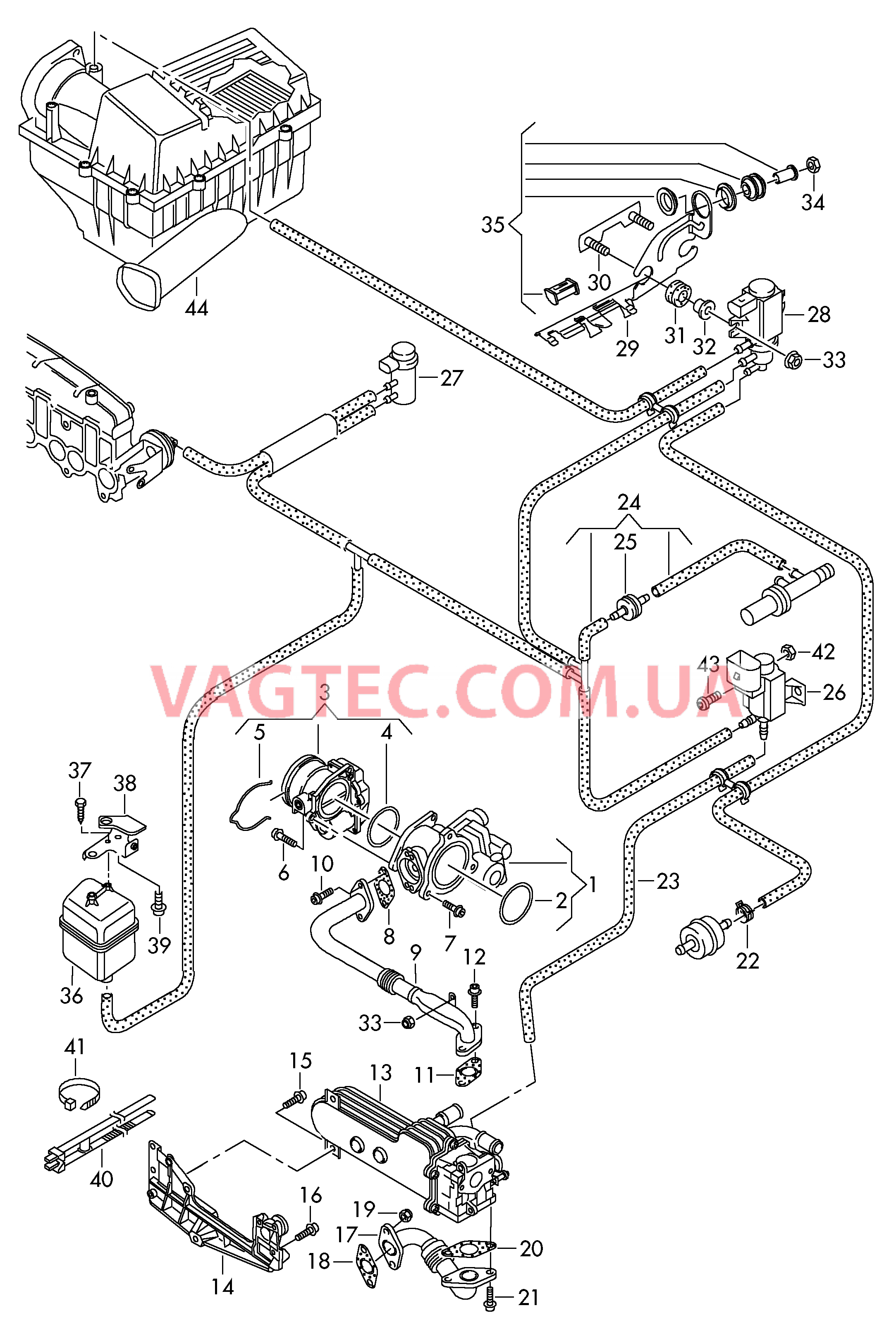 Рециркуляция ОГ  F 3C-7-000 001>>* для VOLKSWAGEN Passat 2006