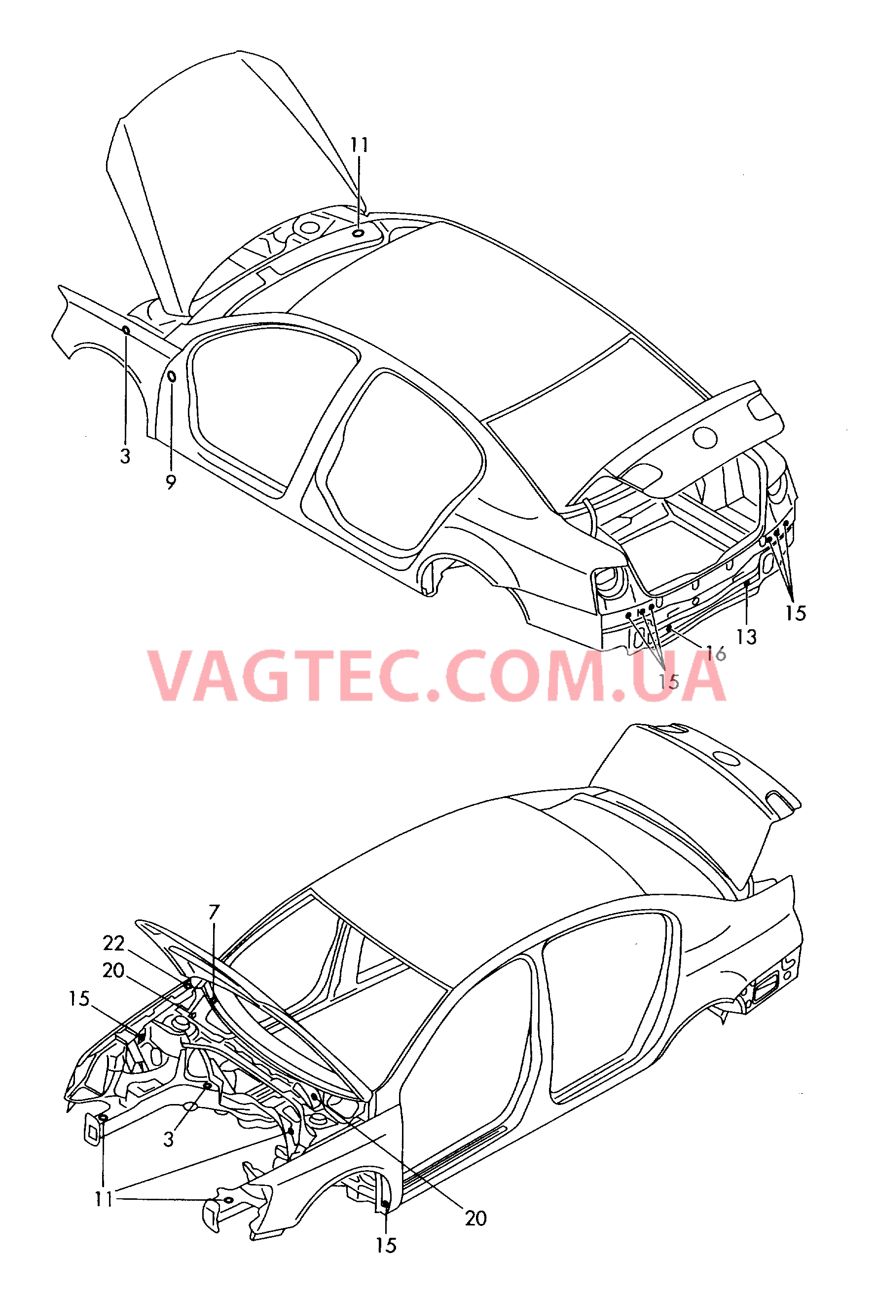 Заглушка Кузов  для VOLKSWAGEN Passat 2011