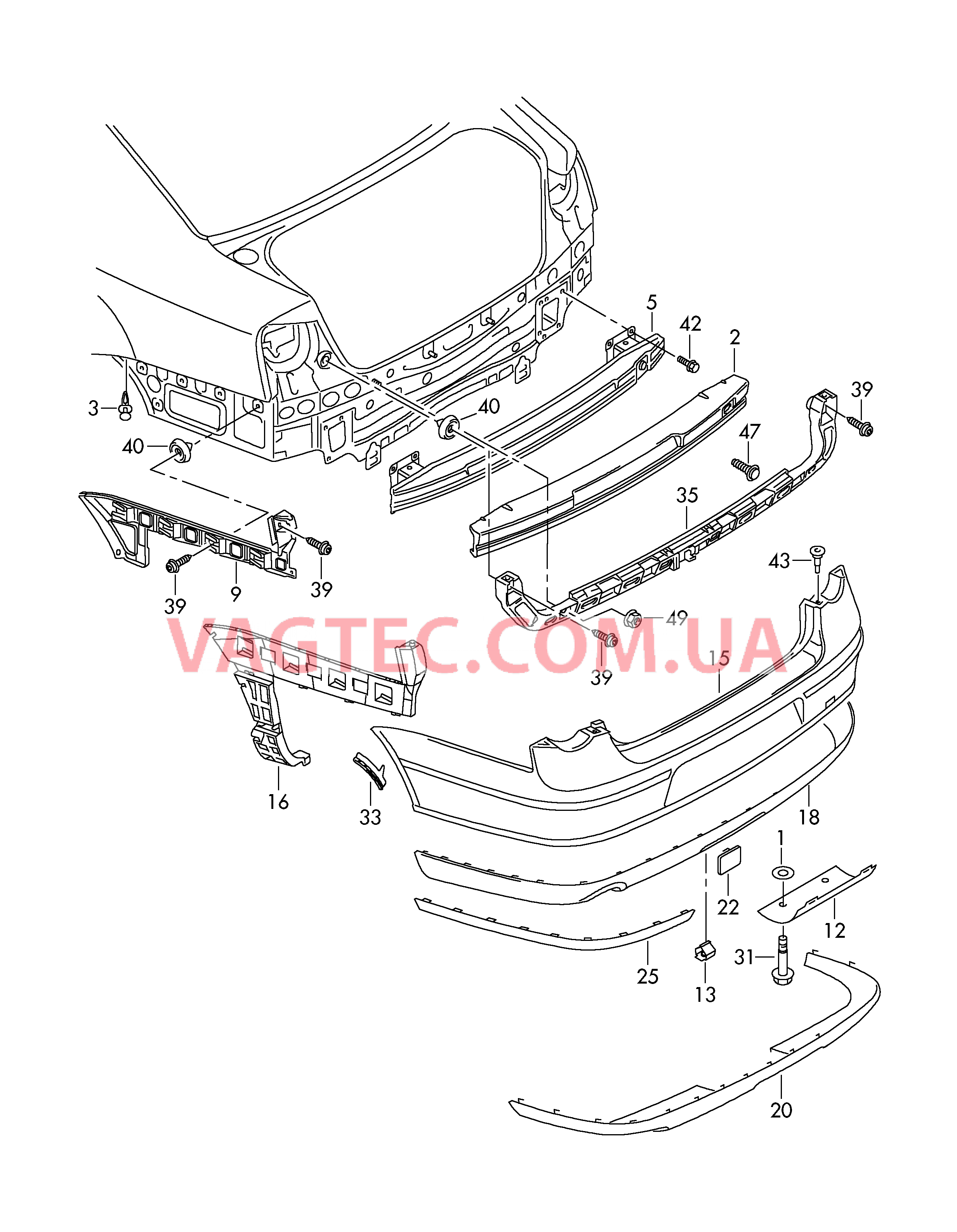 Бампер  для VOLKSWAGEN Passat 2006