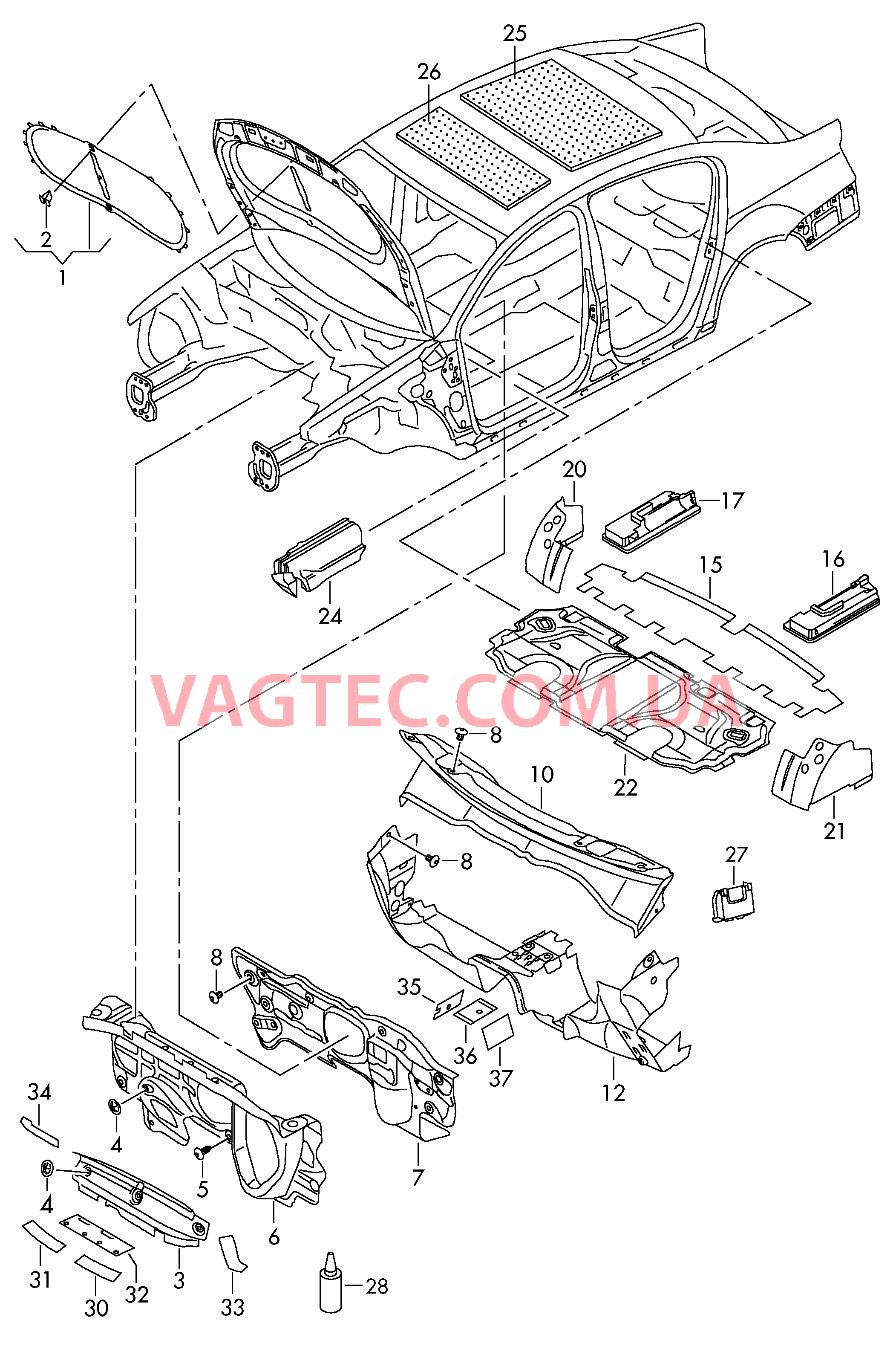 Изоляции  для VOLKSWAGEN Passat 2006