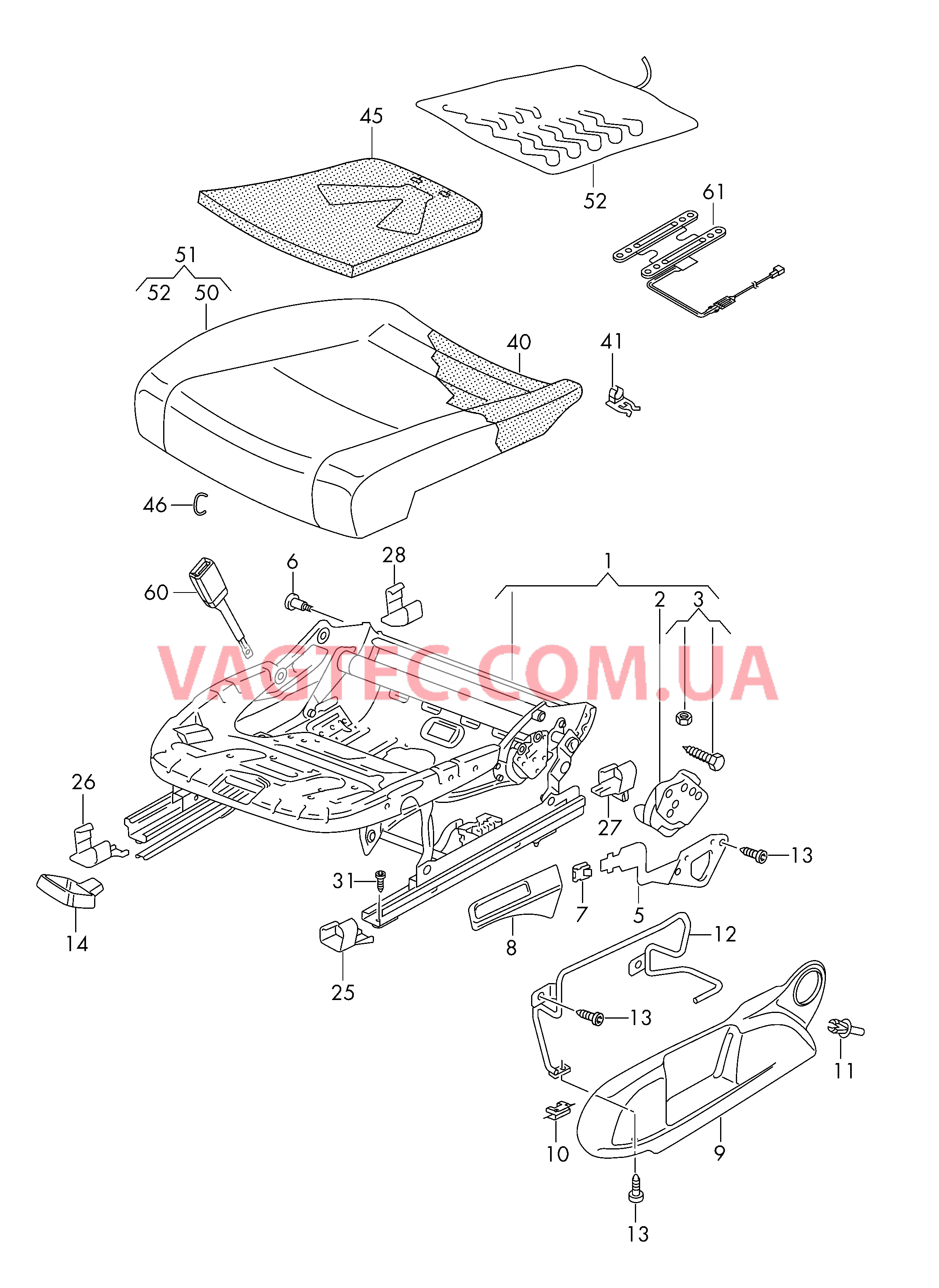 Сиденье  для VOLKSWAGEN Passat 2006