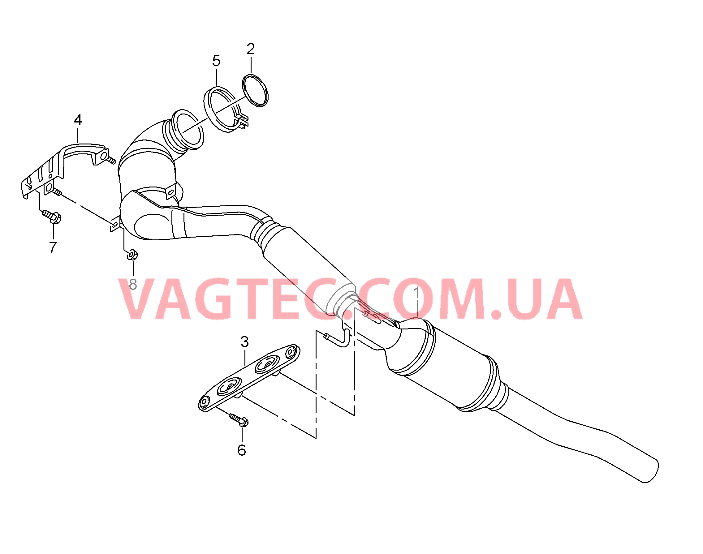 Труба выпуска ОГ с нейтрализат  для VOLKSWAGEN Beetle.Cabriolet 2017