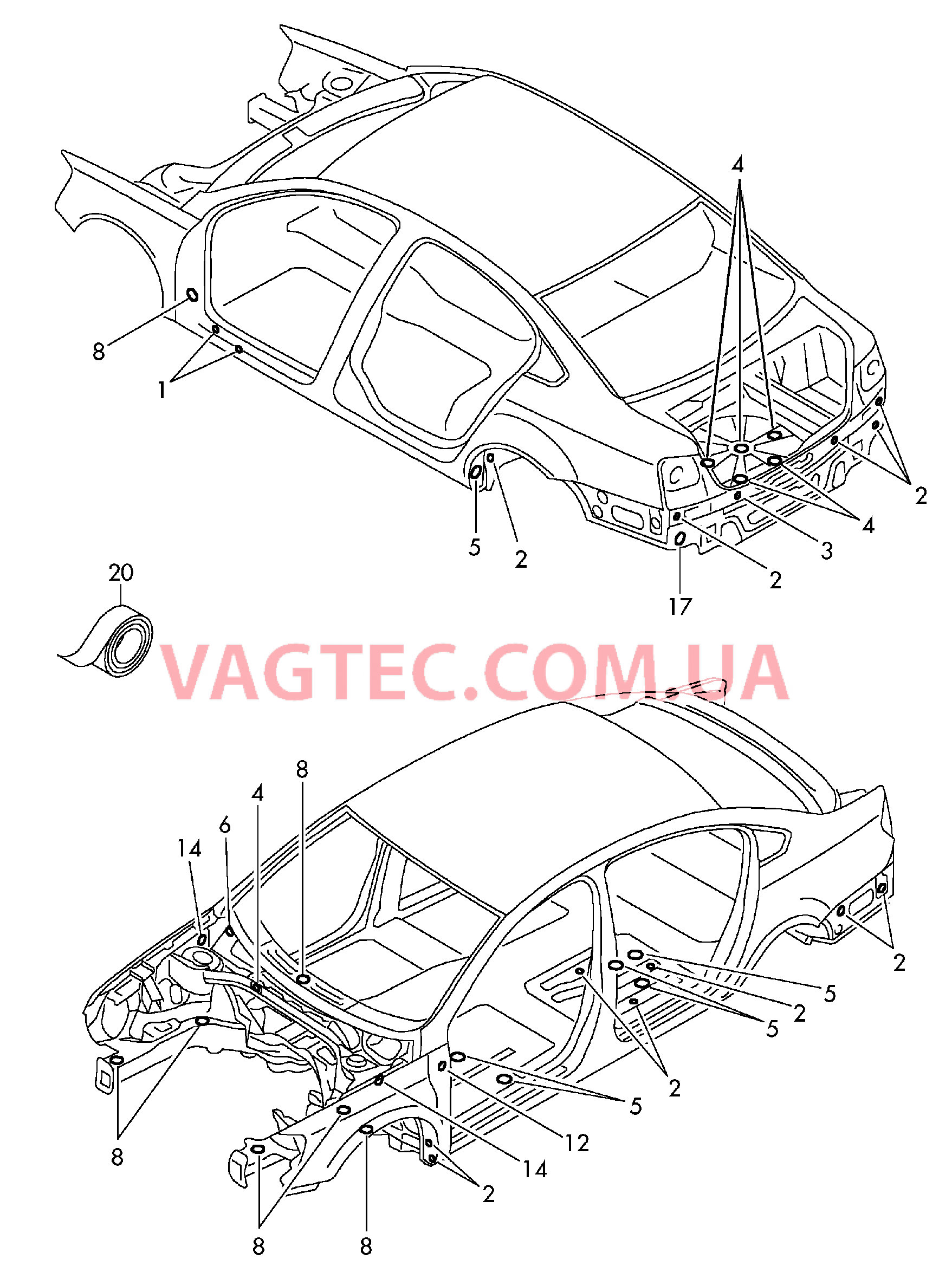 Заглушка  для VOLKSWAGEN Passat 2018