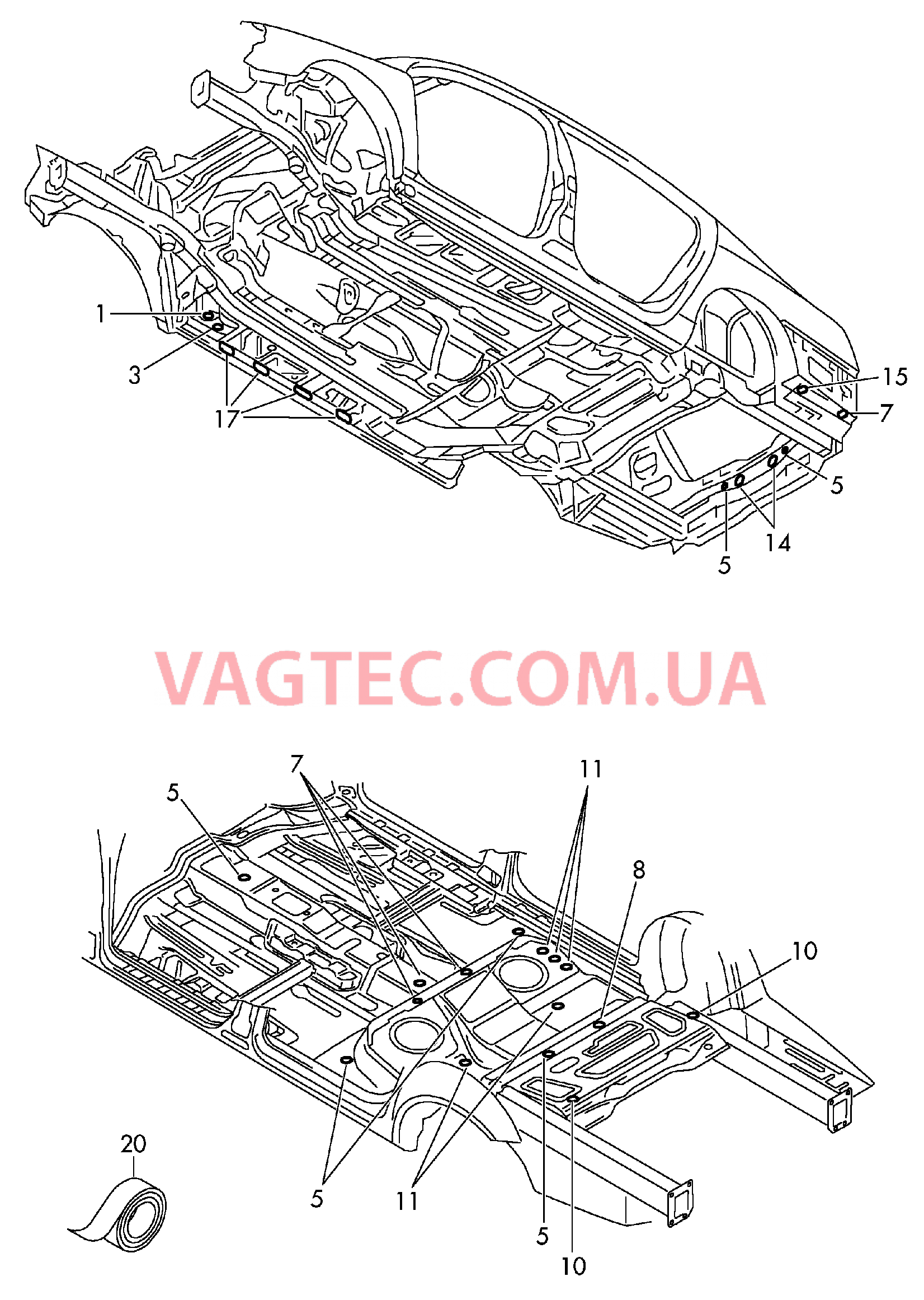 Заглушка  для VOLKSWAGEN Passat 2019