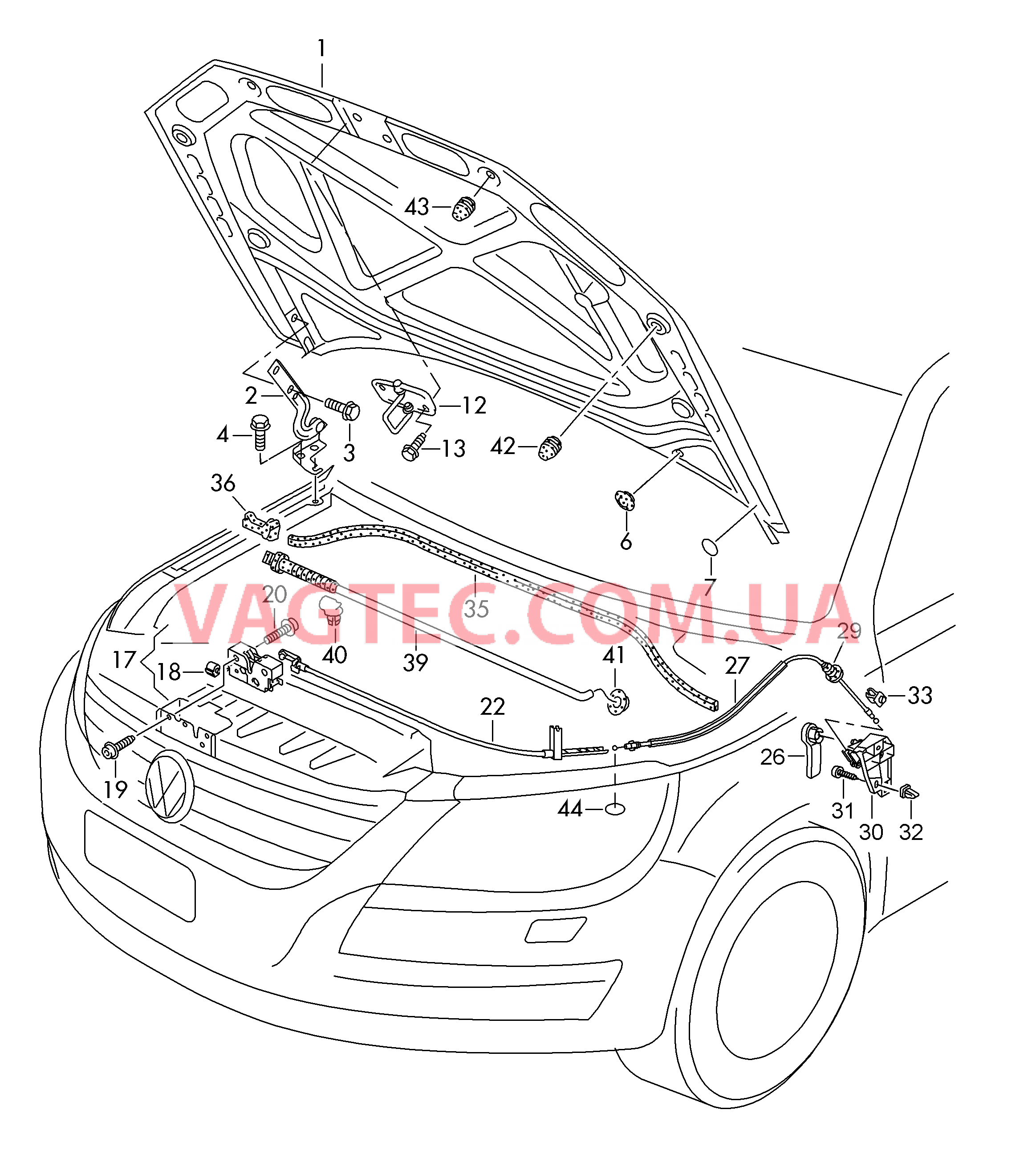 Капот  для VOLKSWAGEN Passat 2015