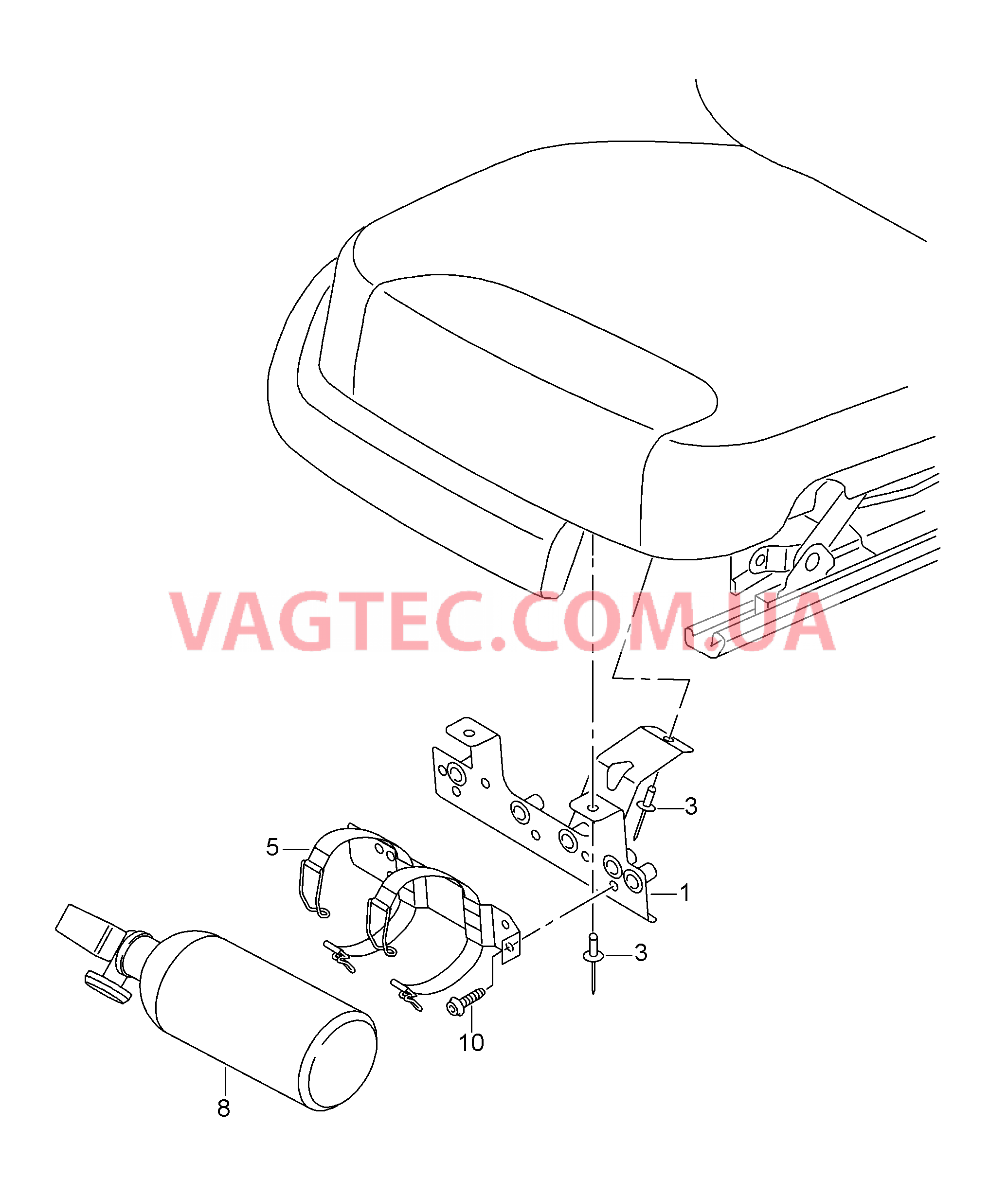 Огнетушители Держатель для огнетушителя  для VOLKSWAGEN Passat 2013