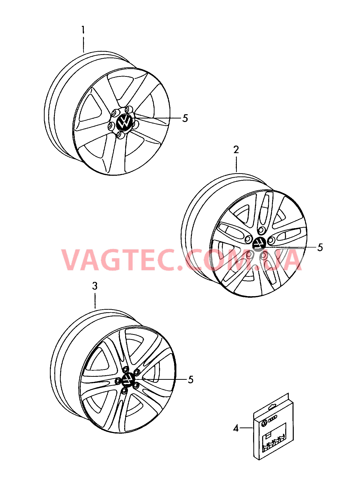 Оригинальные аксессуары, Алюминиевый диск, Крышка ступицы колеса для VW TIGUAN   для VOLKSWAGEN Tiguan 2008