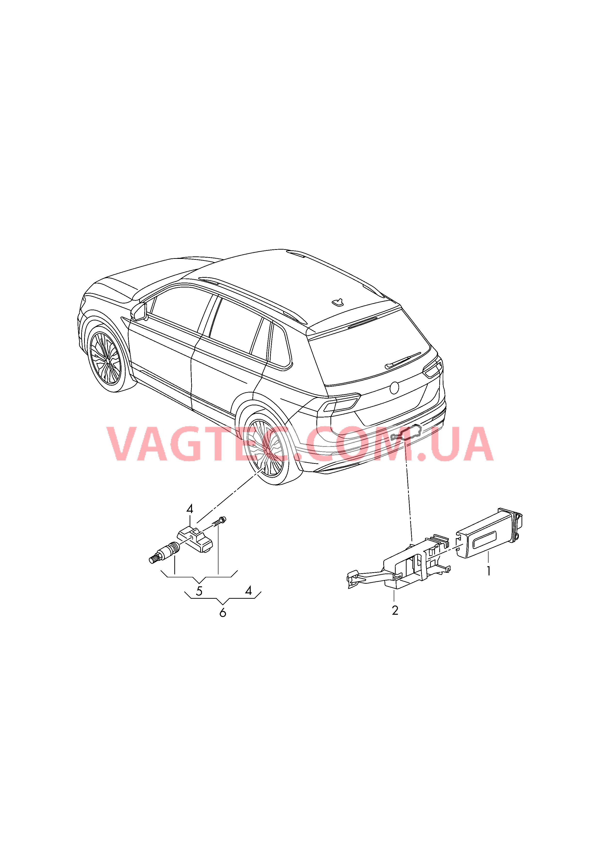 Cист. контр.давл.возд. в шинах  для VOLKSWAGEN Tiguan 2019