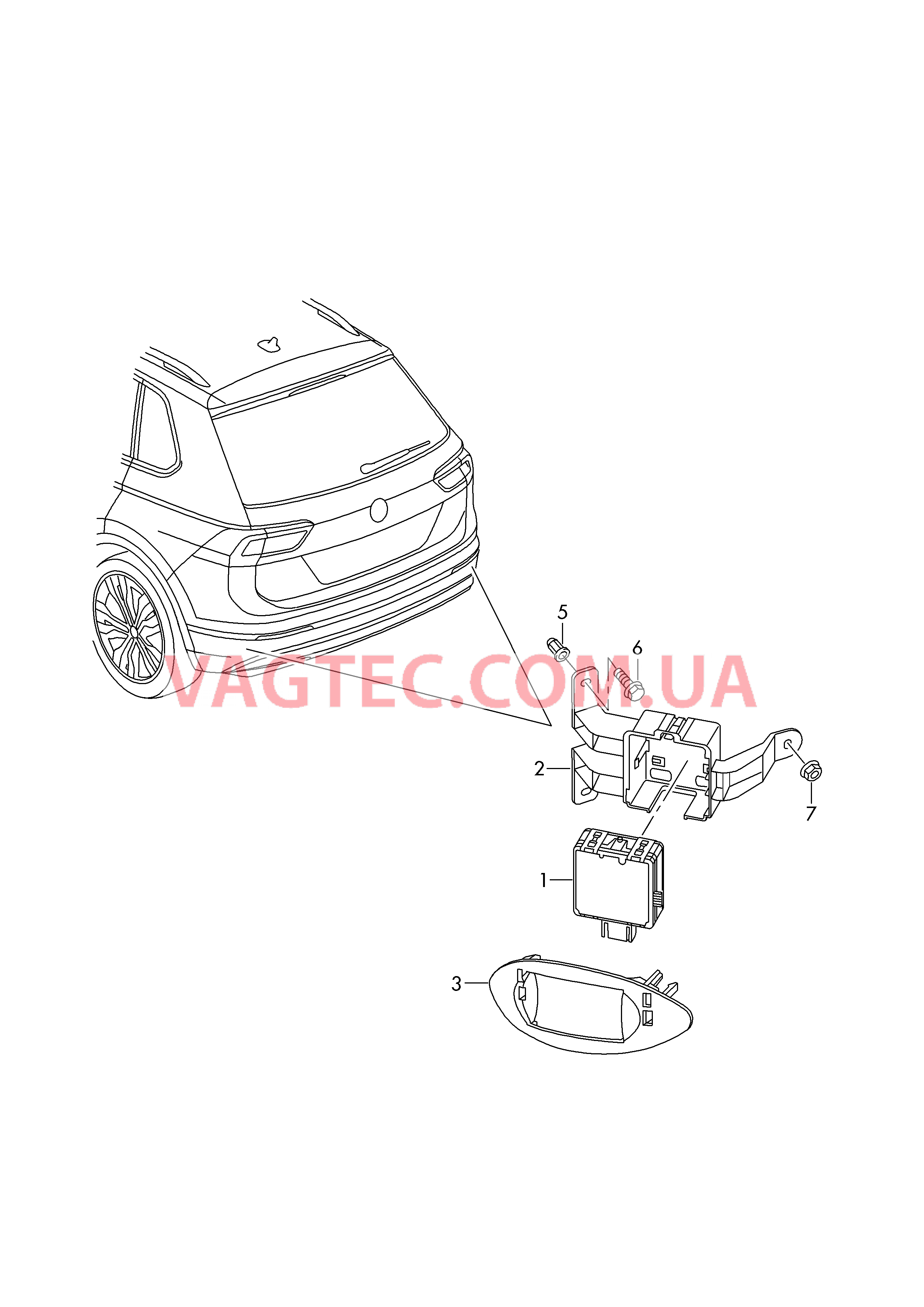 БУ системы распознавания мёртвых зон  для VOLKSWAGEN TIGL 2019