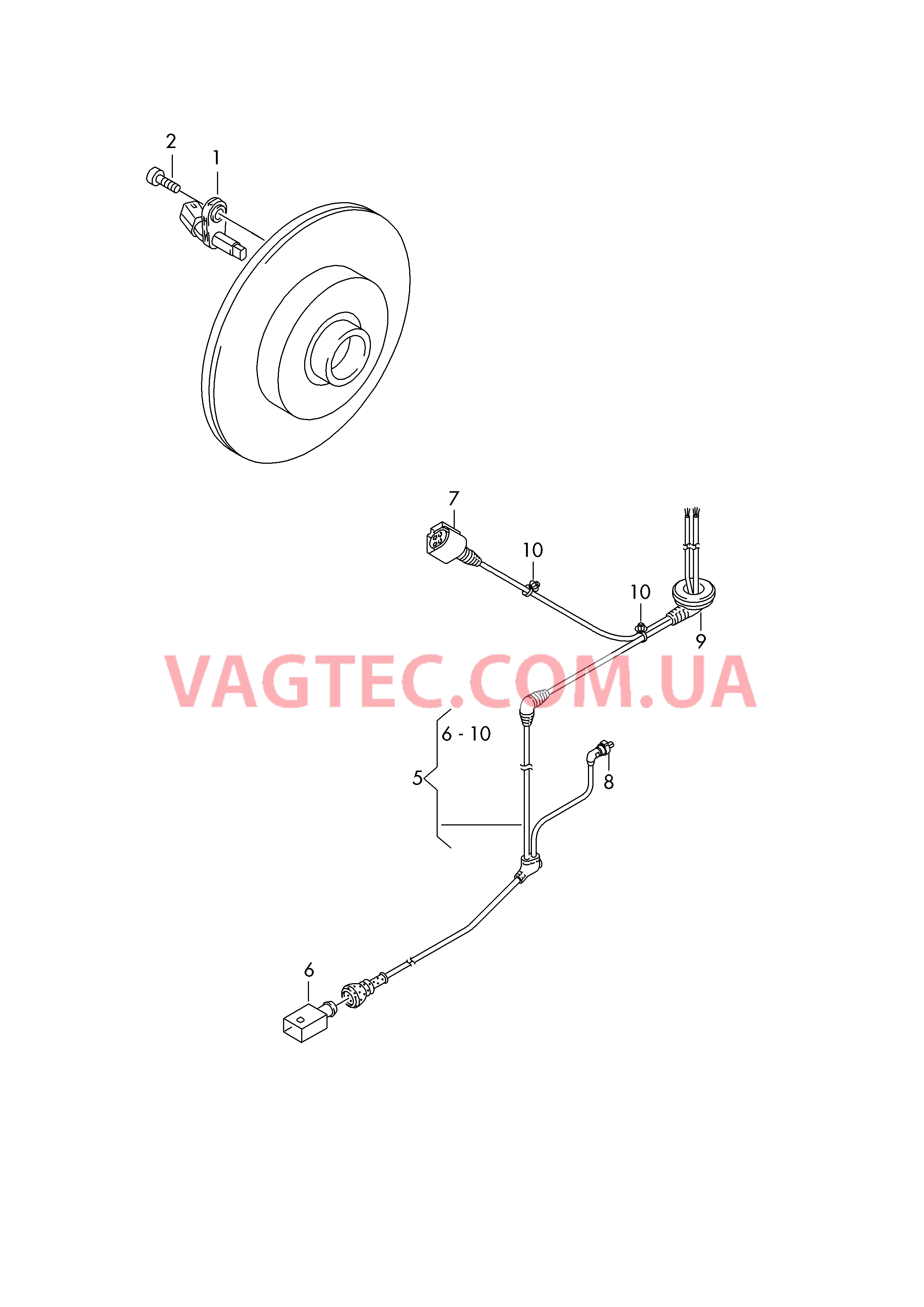 Датчик числа оборотов Жгут проводов для датчика числа оборотов  для VOLKSWAGEN Tiguan 2016-1