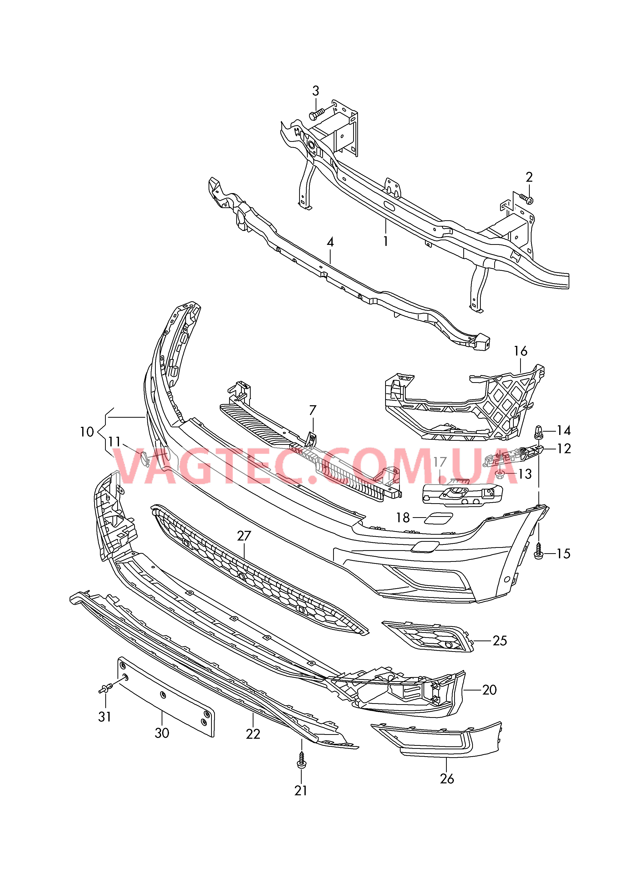 Бампер  для VOLKSWAGEN Tiguan 2017-1