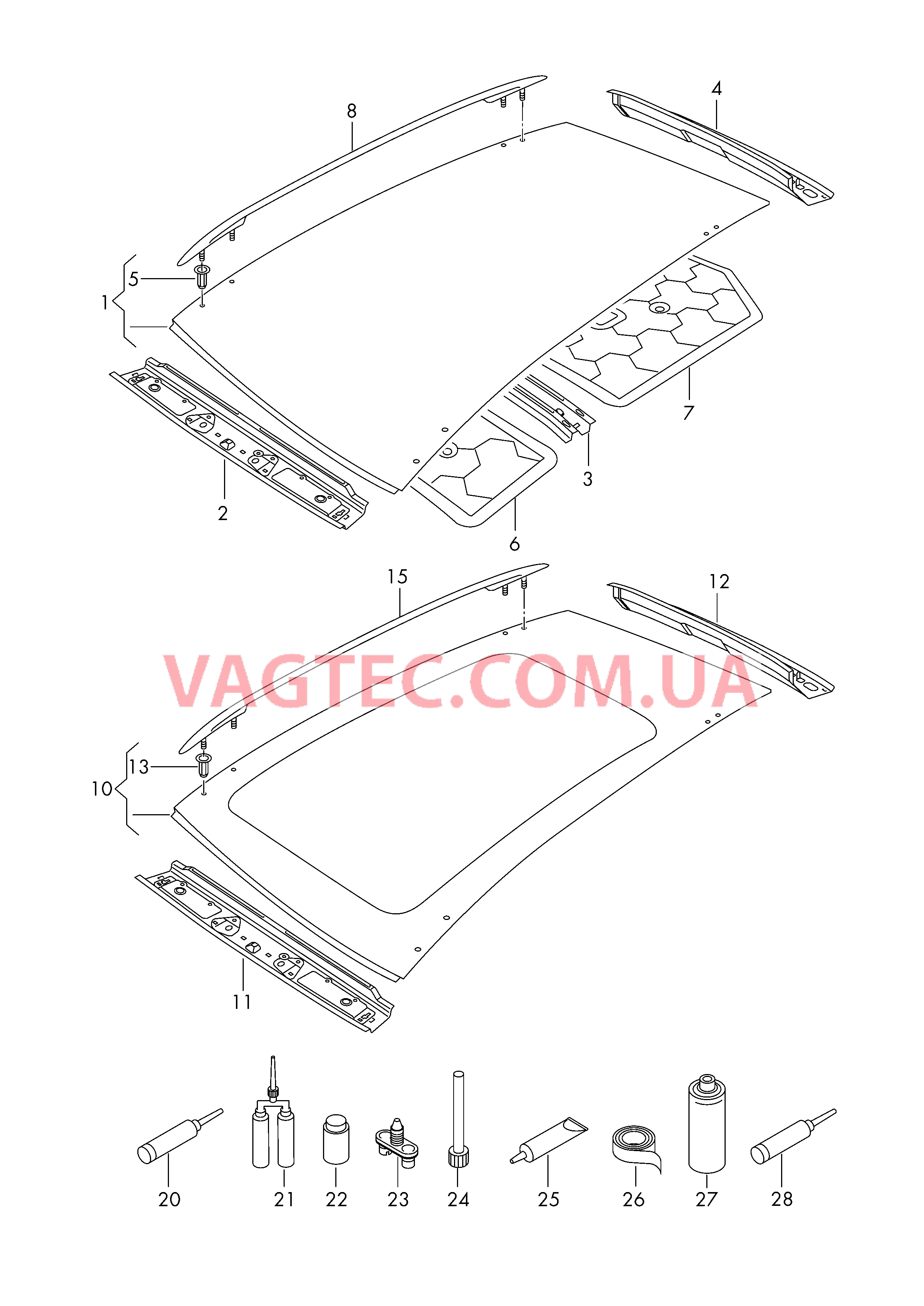 Крыша  для VOLKSWAGEN Tiguan 2019