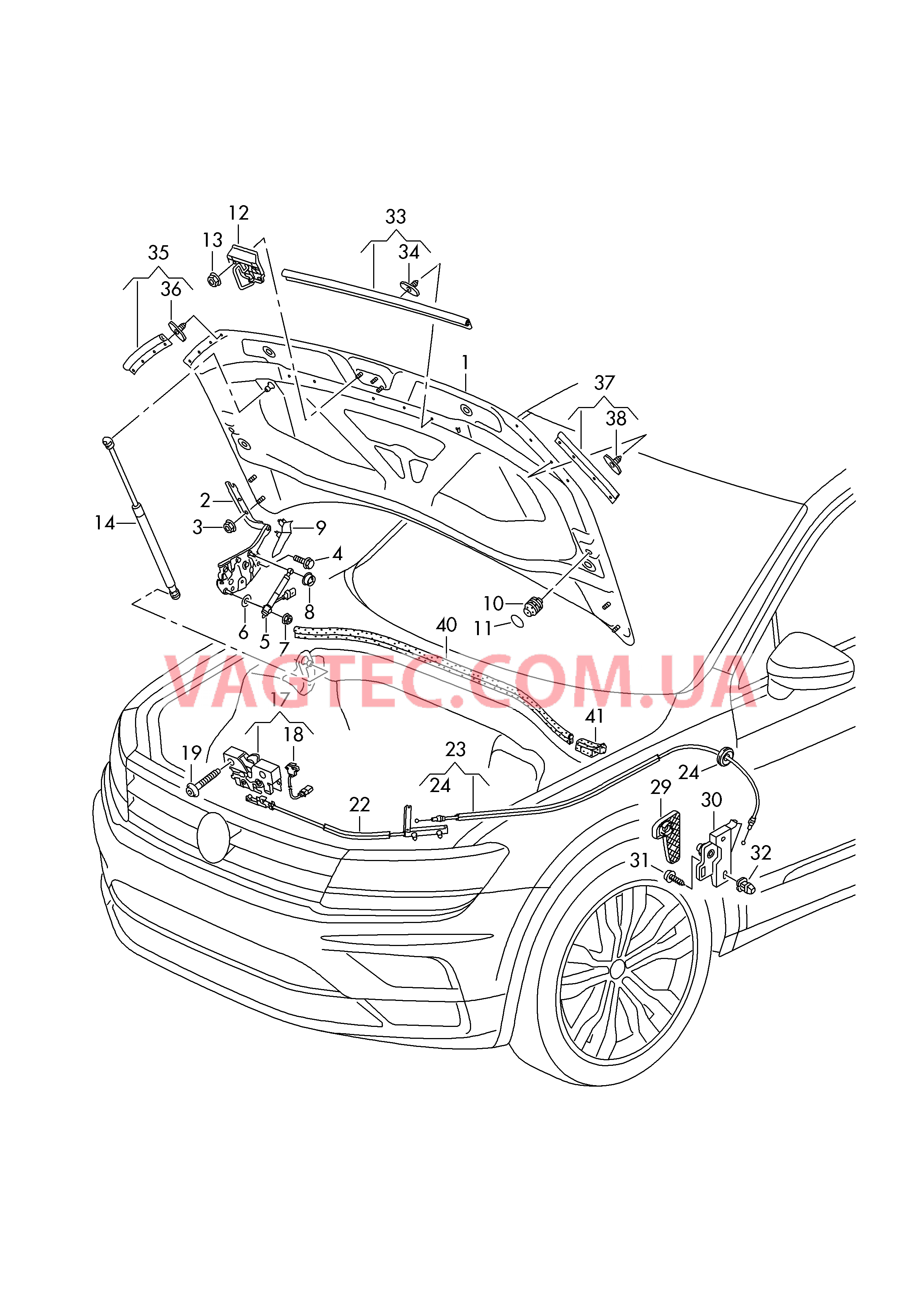 Капот  для VOLKSWAGEN Tiguan 2016-1