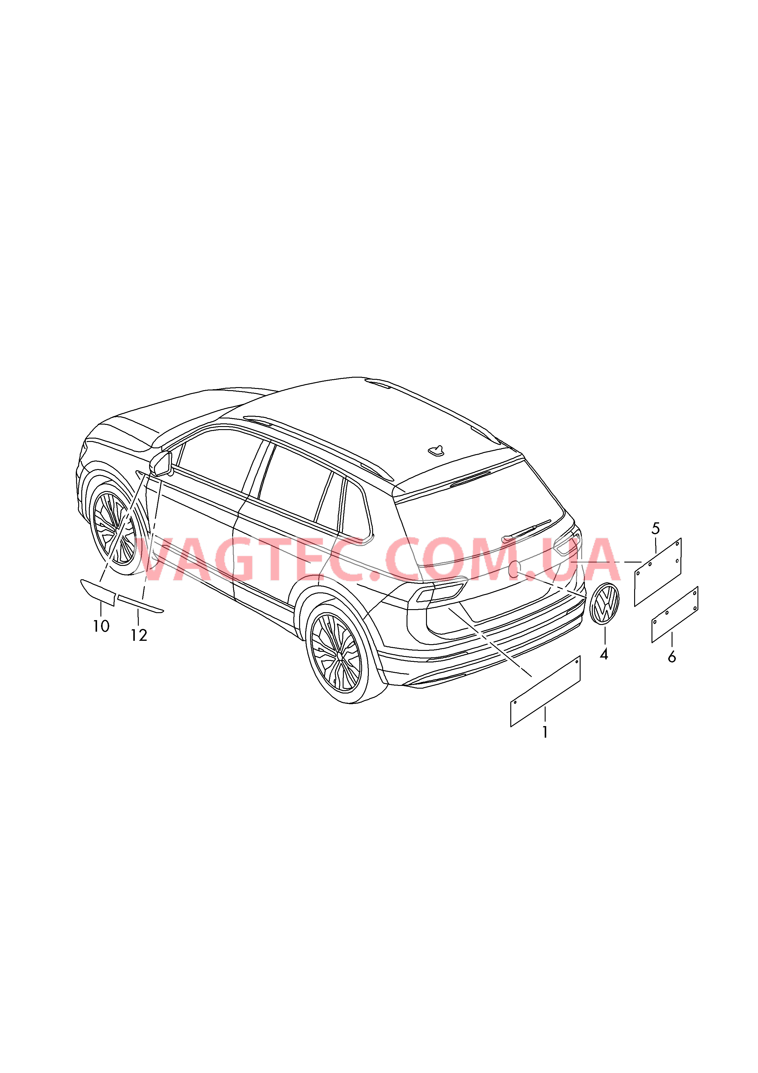 Надписи Надписи  для VOLKSWAGEN Tiguan 2018