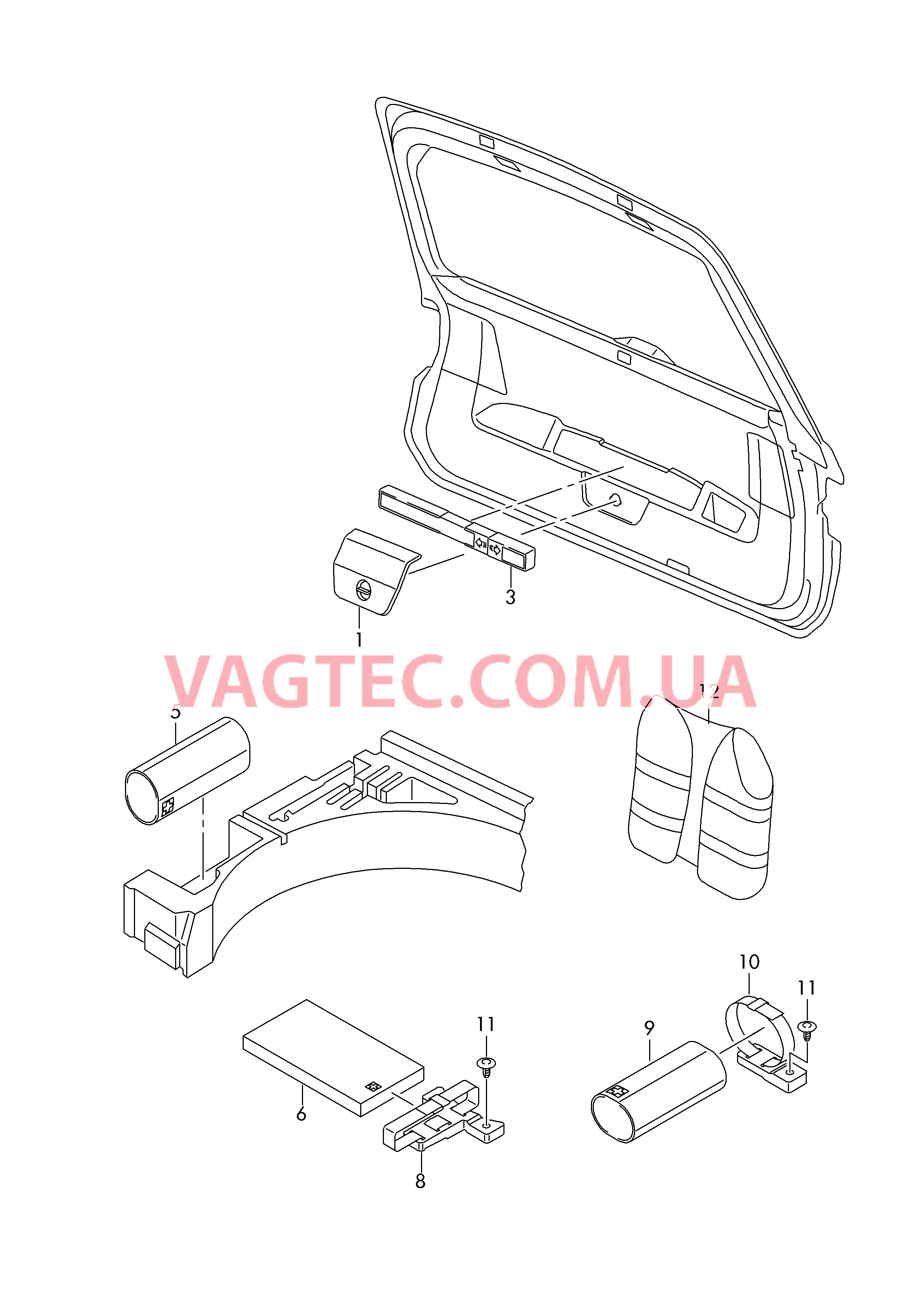 Знак аварийной остановки Кронштейн знака авар. останов.  для VOLKSWAGEN Tiguan 2017-1