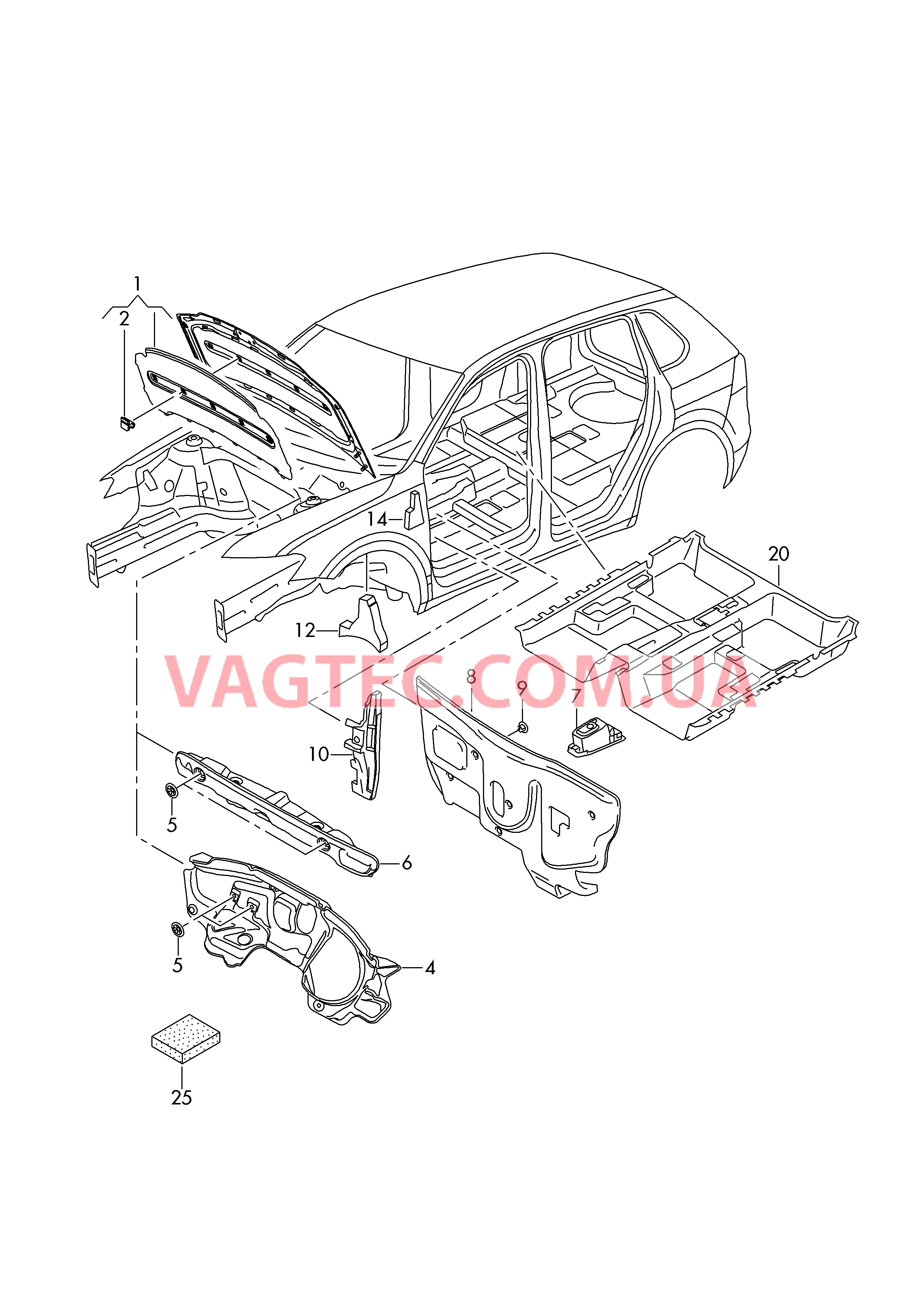 Изоляции  для VOLKSWAGEN Tiguan 2017-1