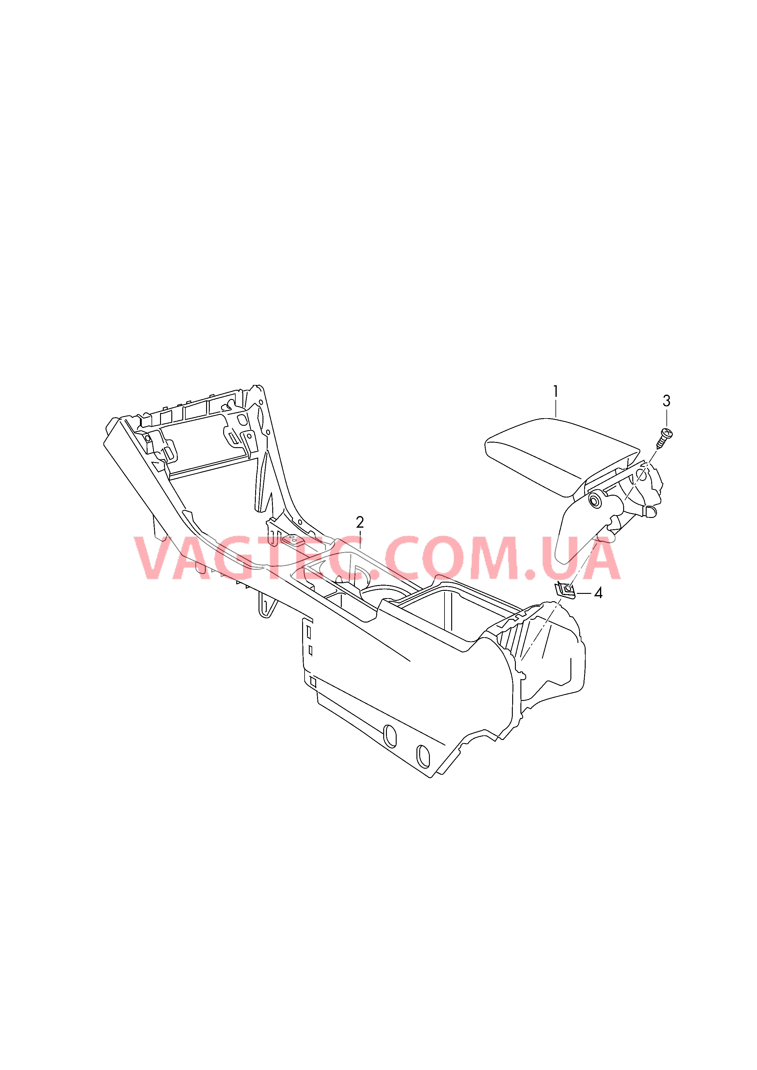 Подлокотник, центральный  для VOLKSWAGEN Tiguan 2017-1