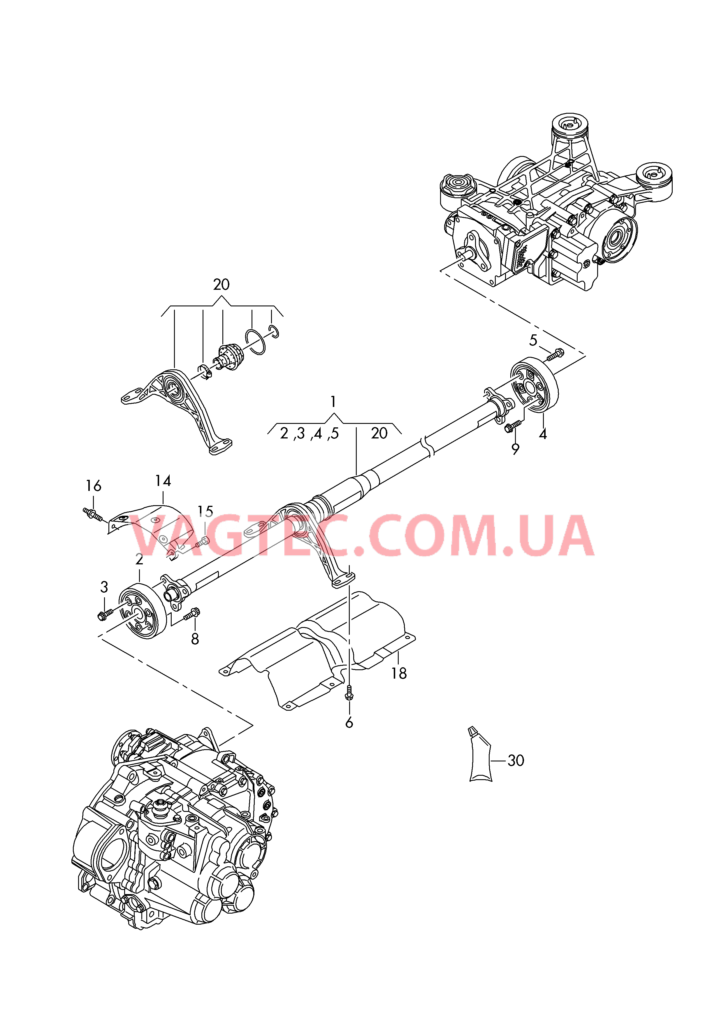 Карданный вал  для VOLKSWAGEN Tiguan 2017-1