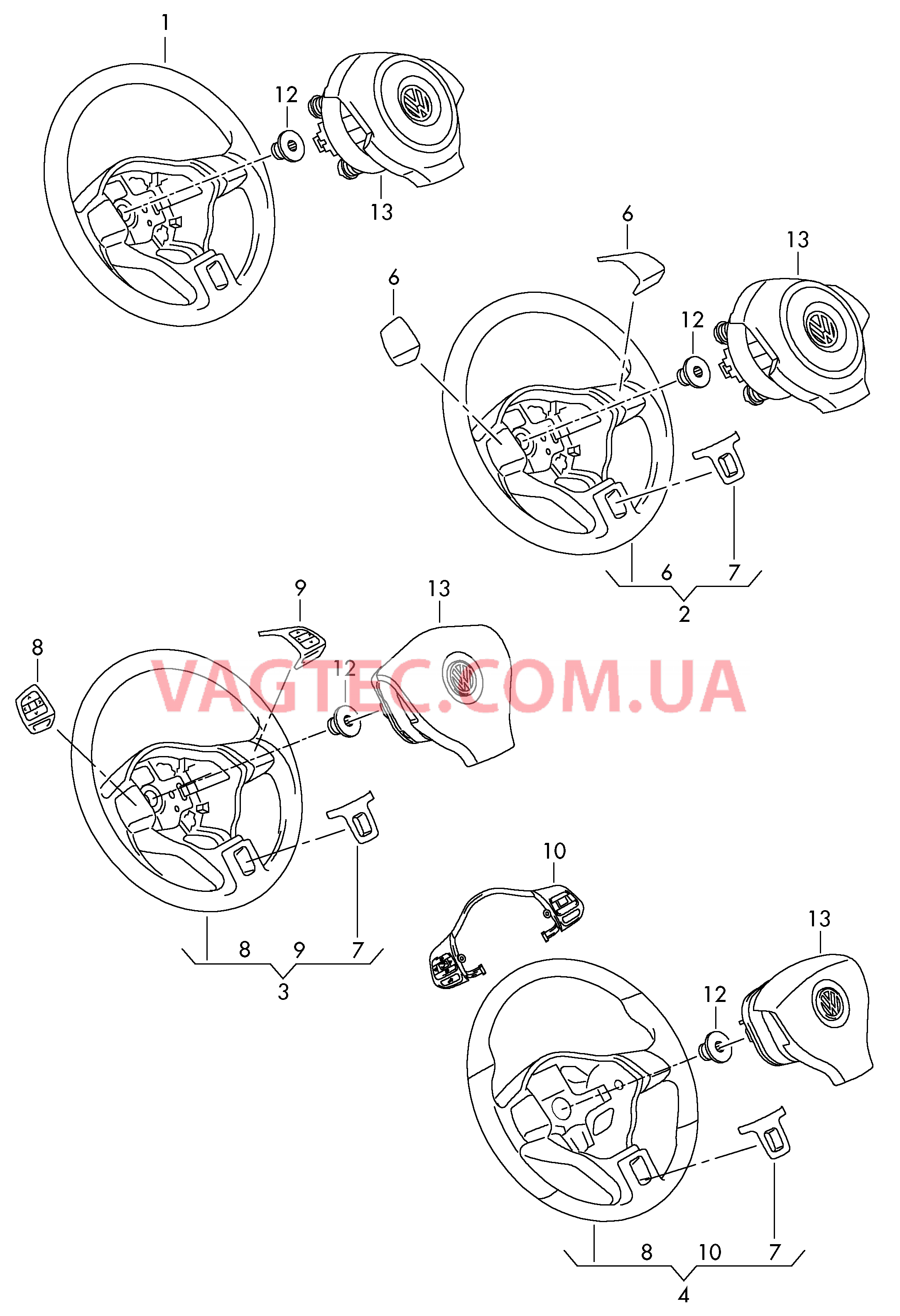 Рулевое колесо для VW TIGUAN   для VOLKSWAGEN Tiguan 2008