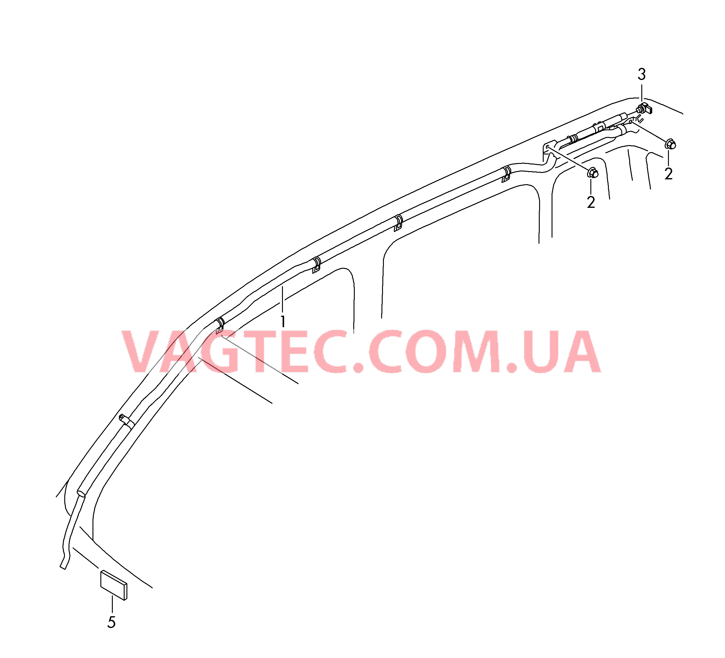 Модуль подушки без. для головы  для VOLKSWAGEN Tiguan 2009