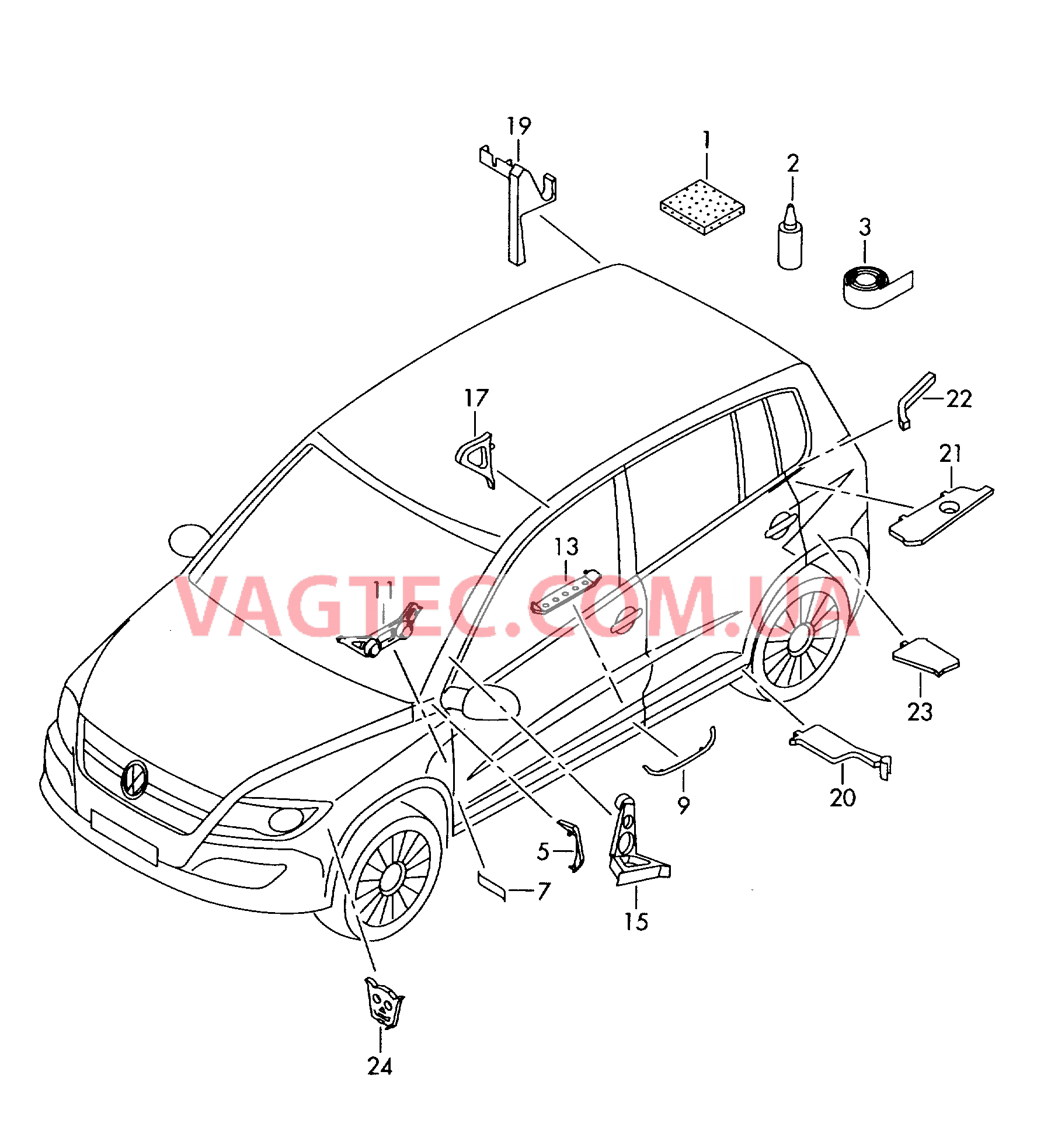 Шумоизоляция  для VOLKSWAGEN Tiguan 2012